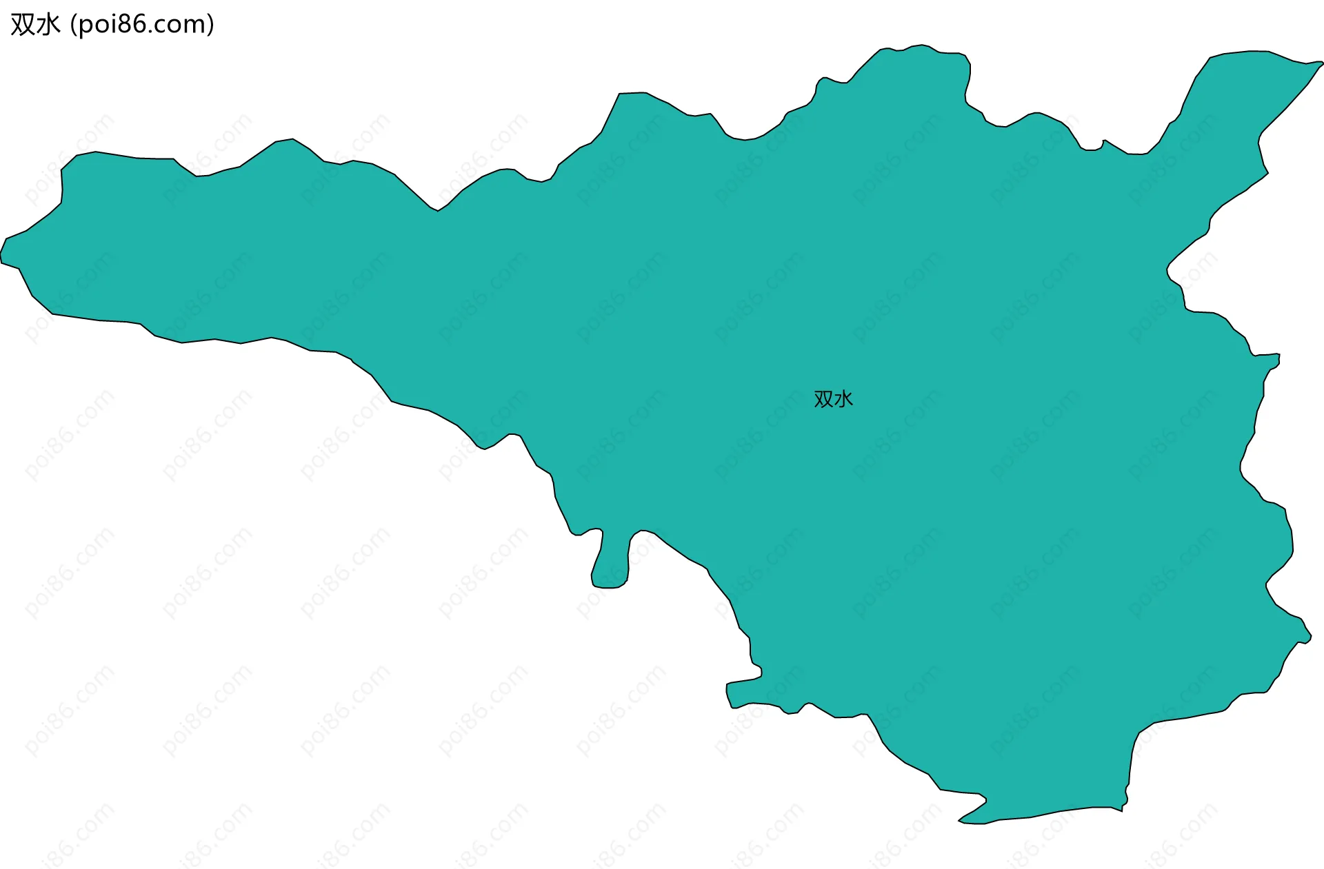 双水边界地图