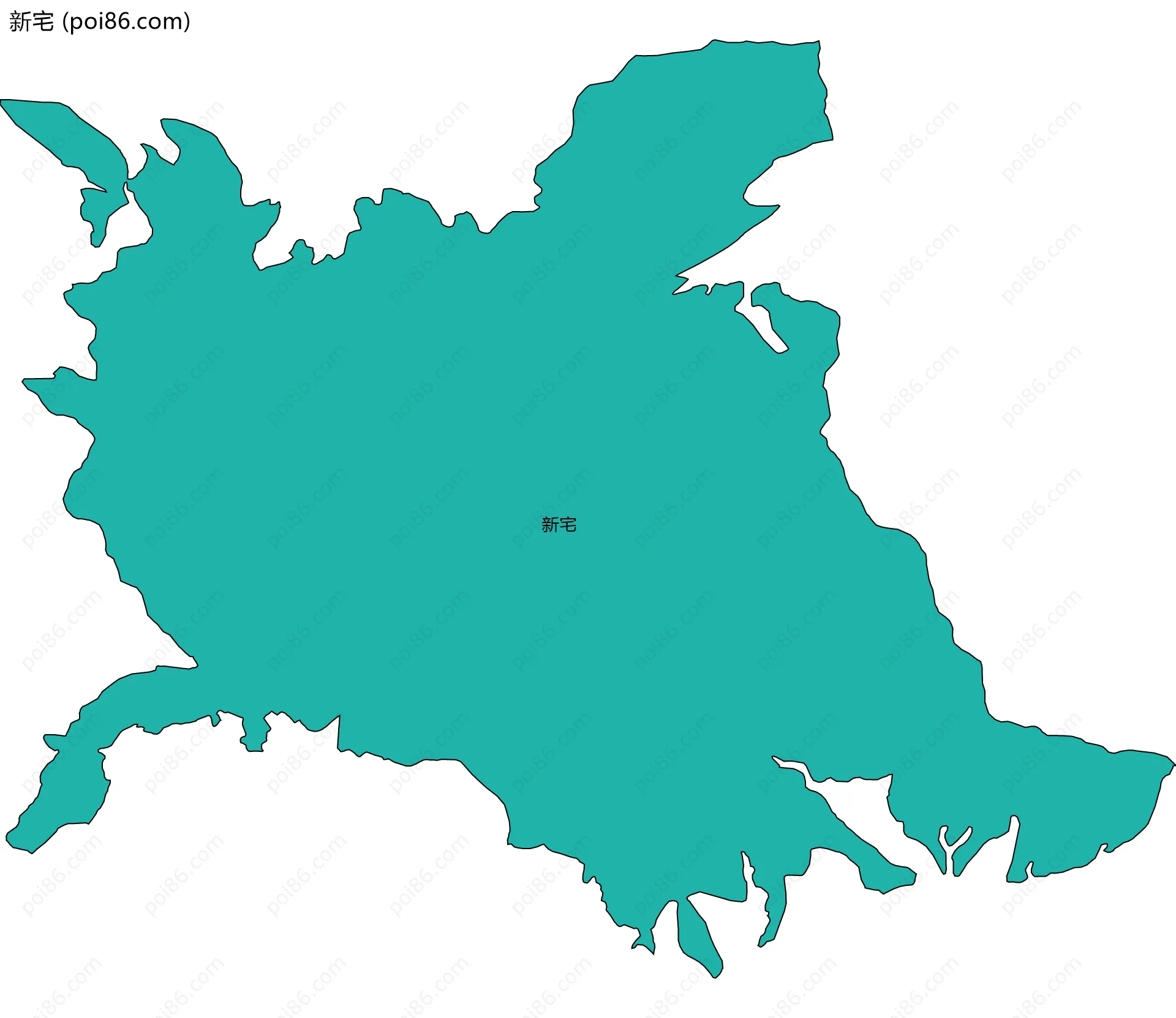 新宅边界地图
