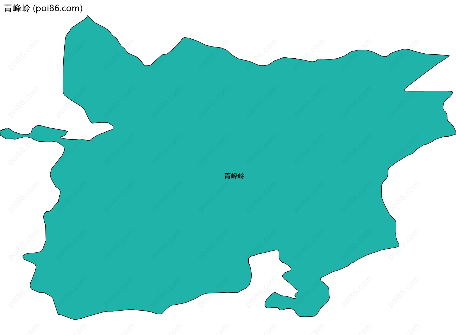 青峰岭边界地图