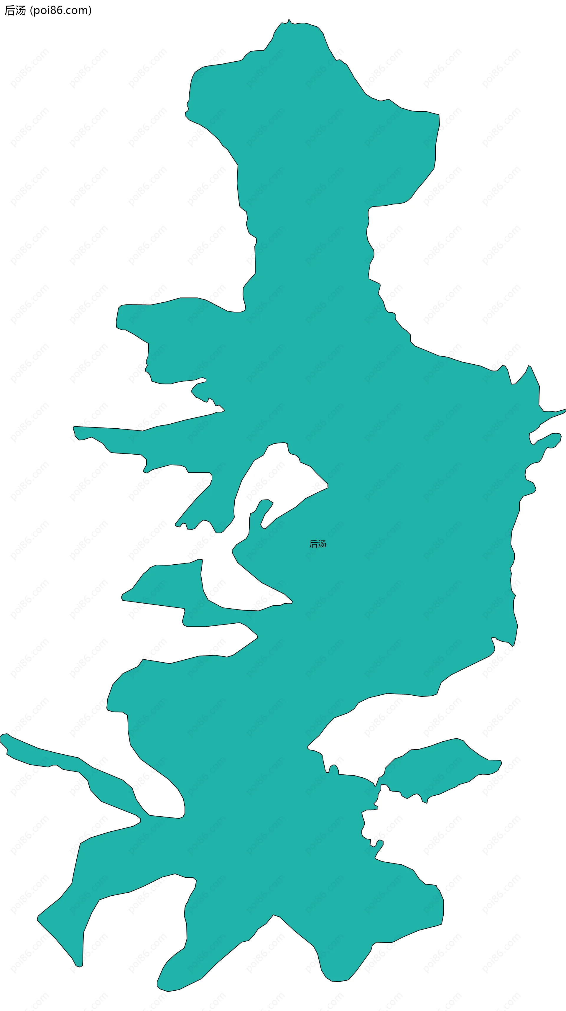 后汤边界地图