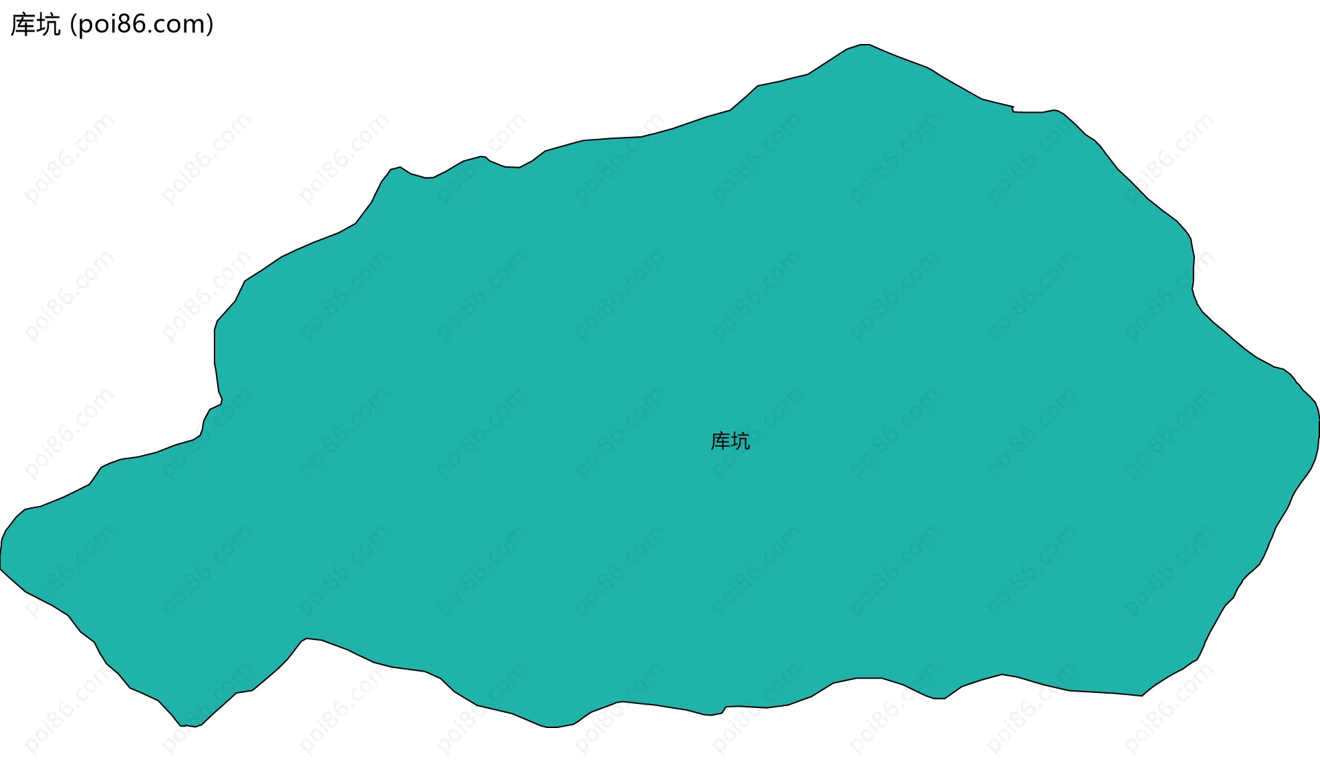 库坑边界地图