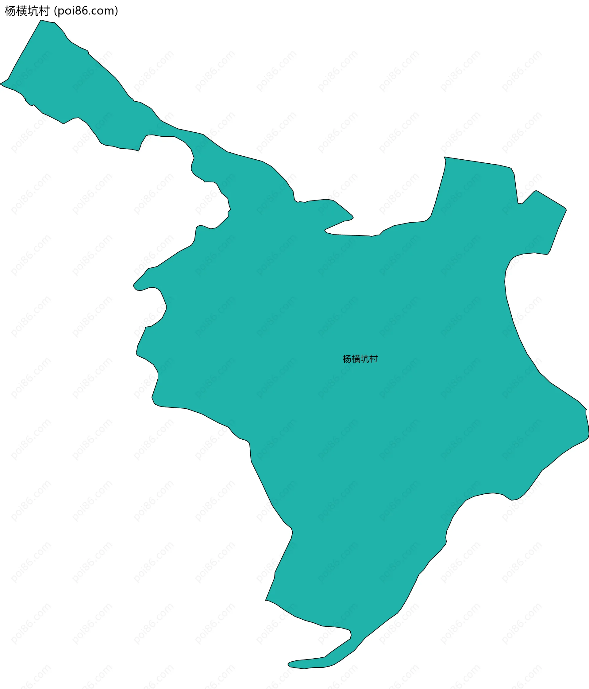 杨横坑村边界地图