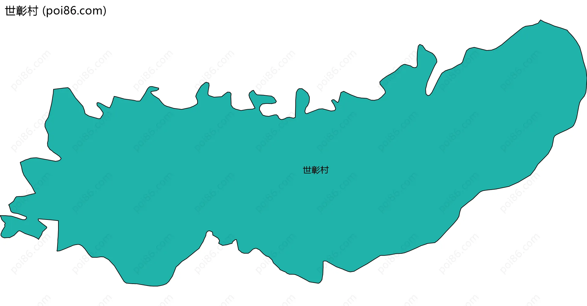 世彰村边界地图