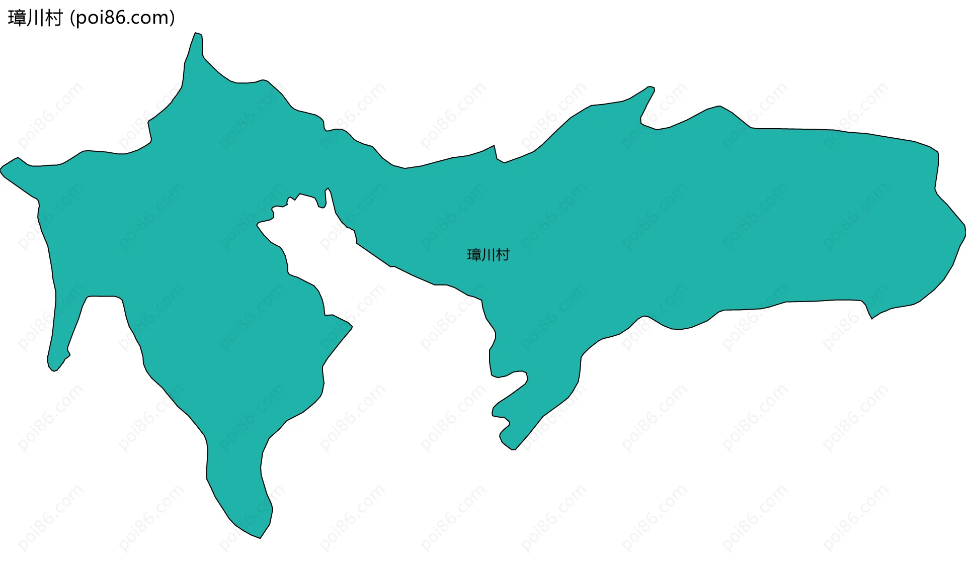 璋川村边界地图
