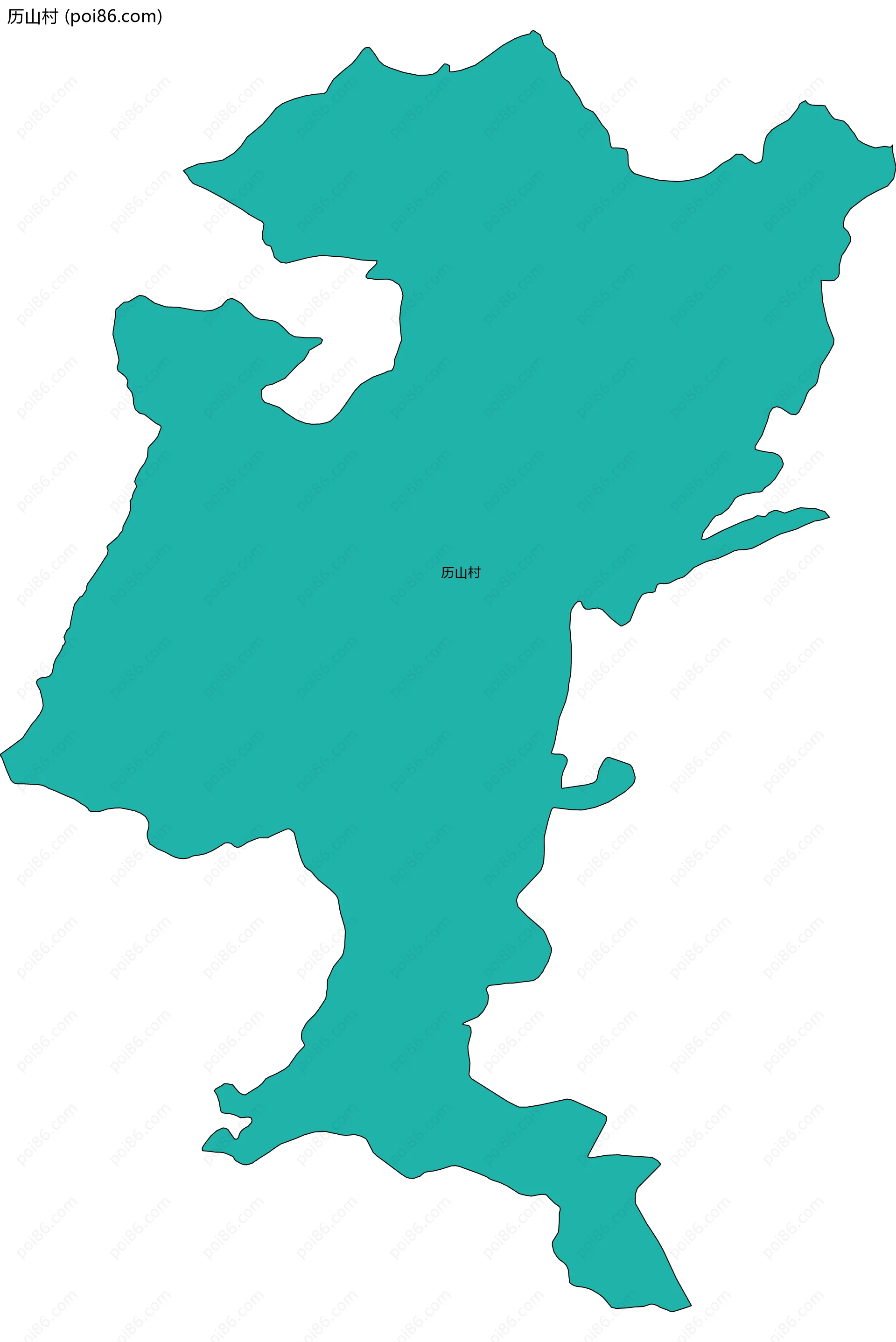 历山村边界地图