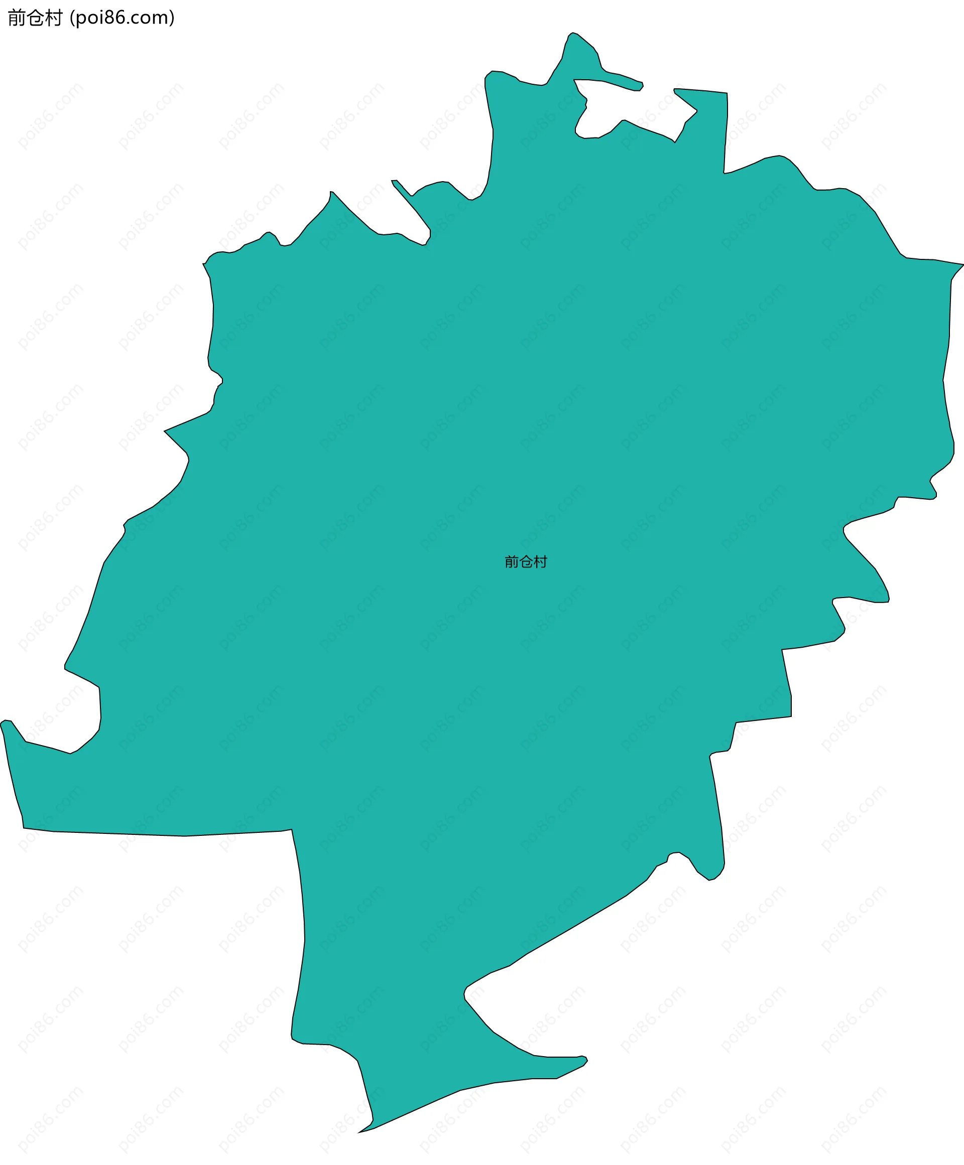 前仓村边界地图