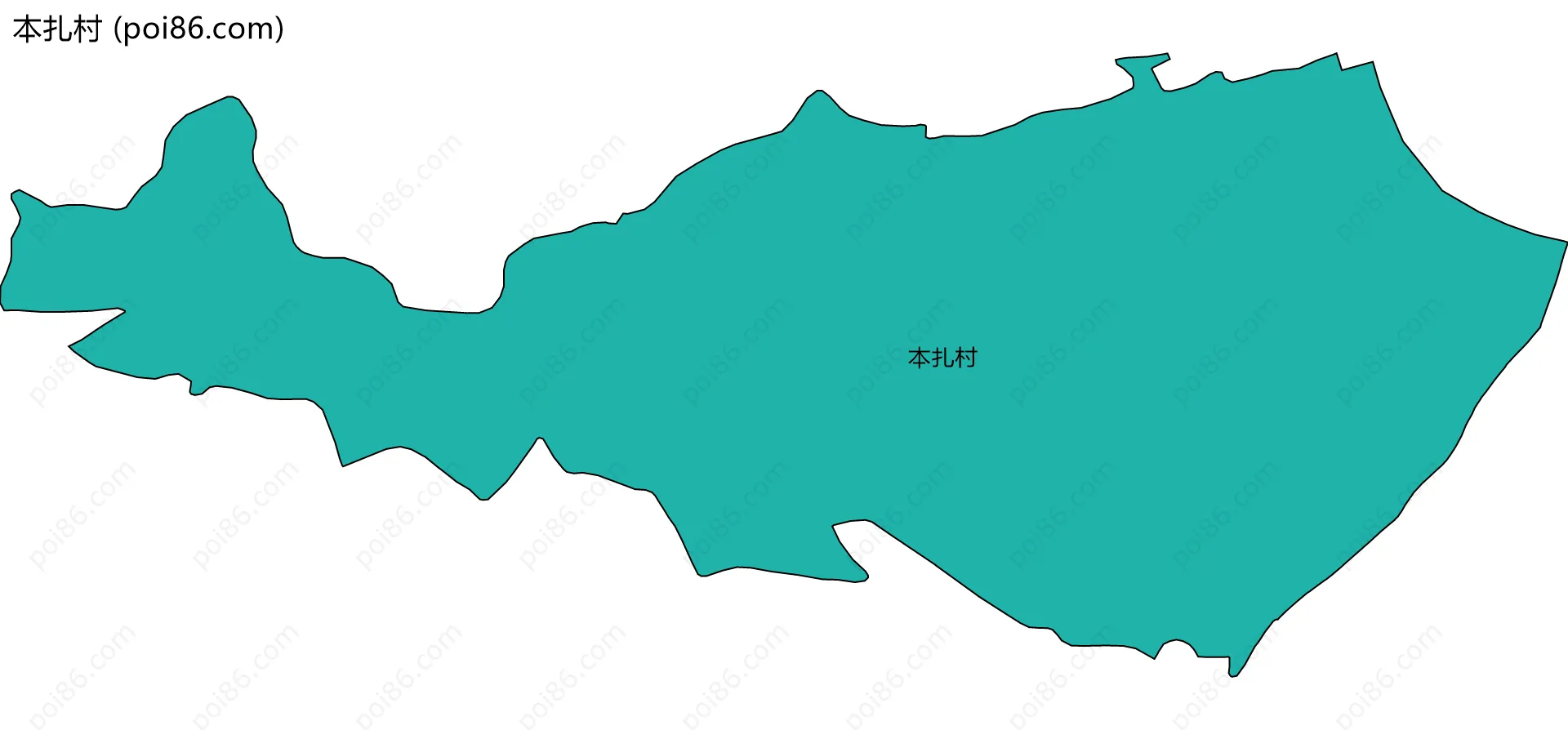 本扎村边界地图