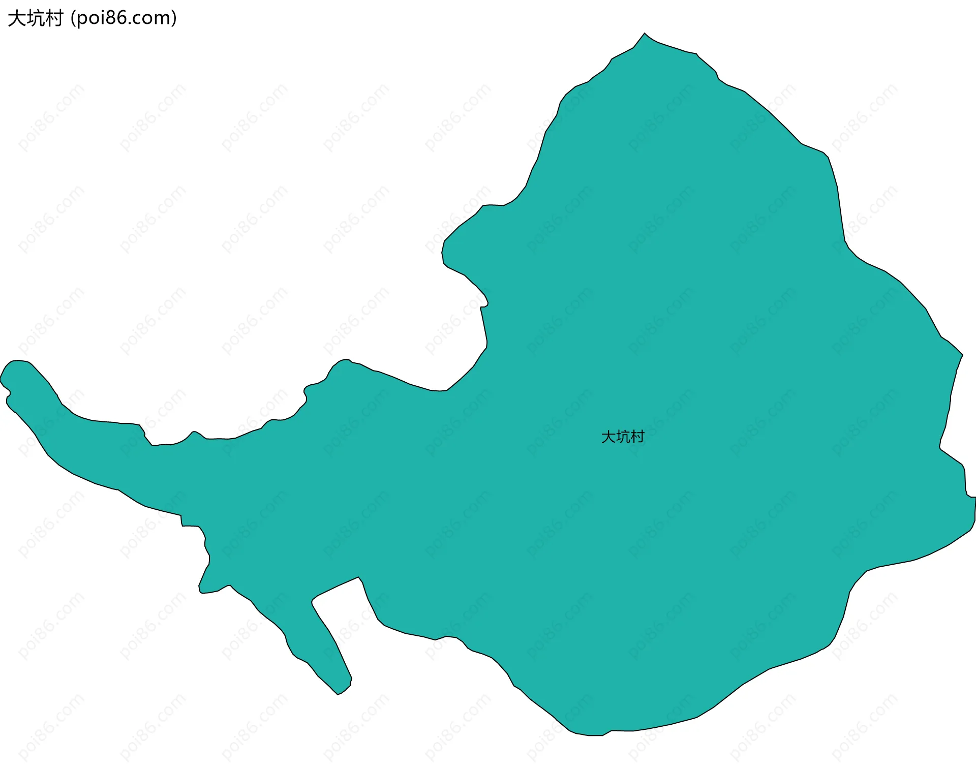 大坑村边界地图