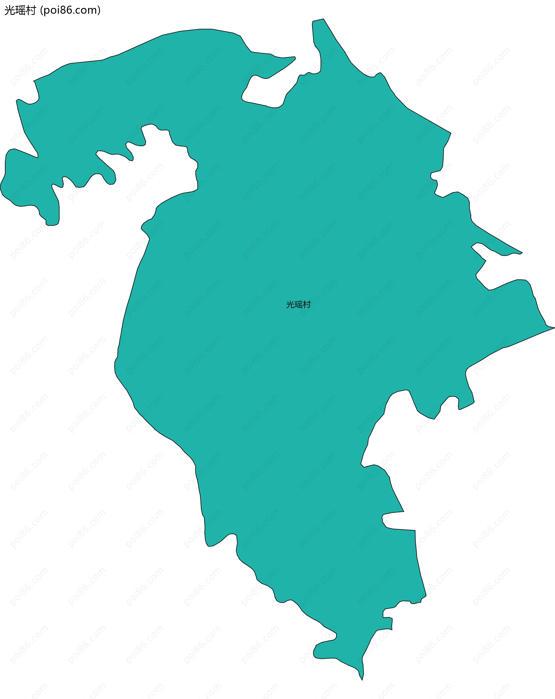 光瑶村边界地图