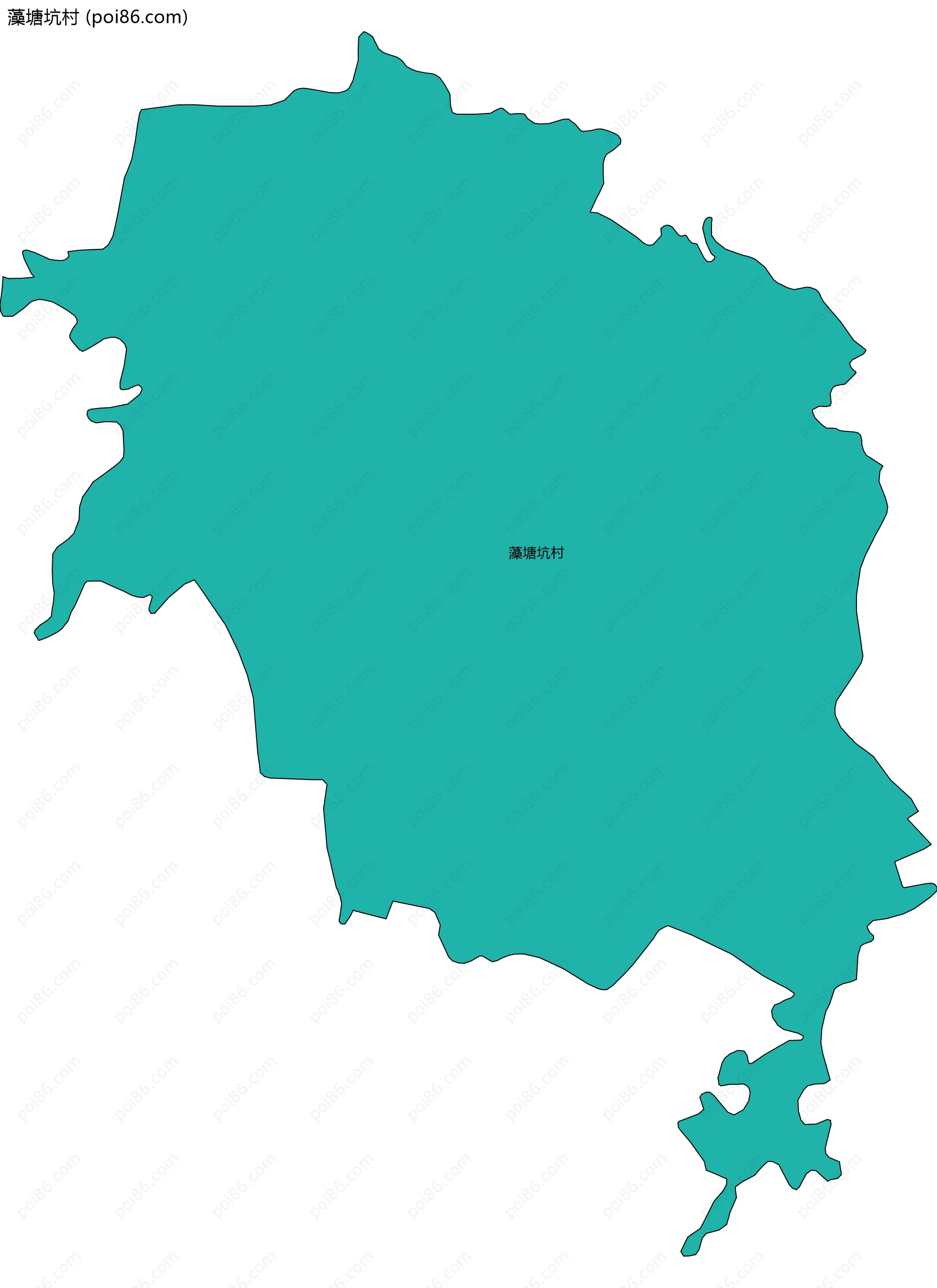 藻塘坑村边界地图