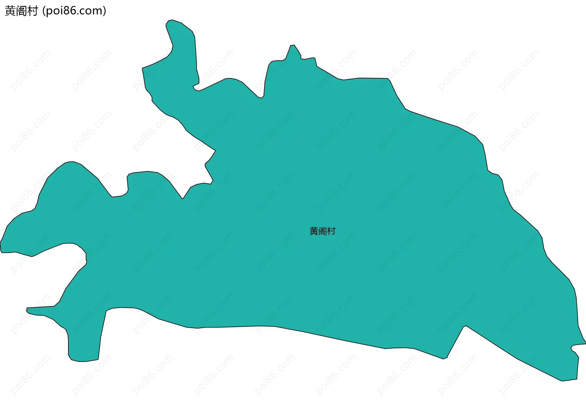 黄阁村边界地图