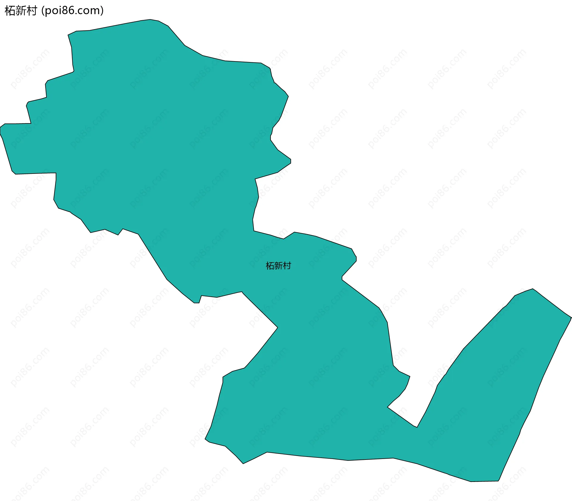 柘新村边界地图