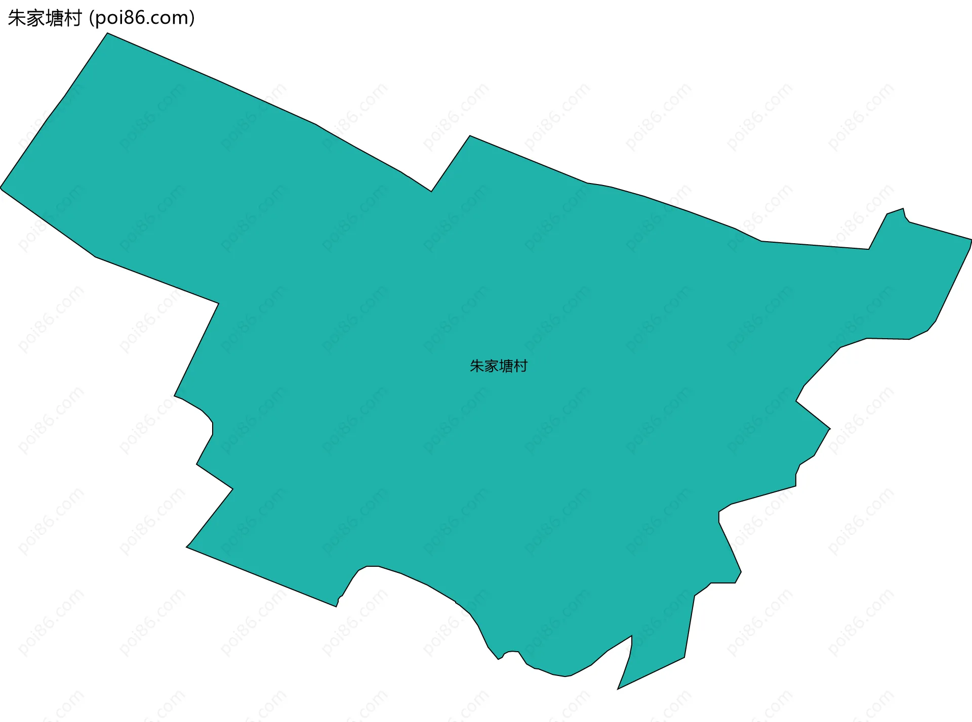 朱家塘村边界地图