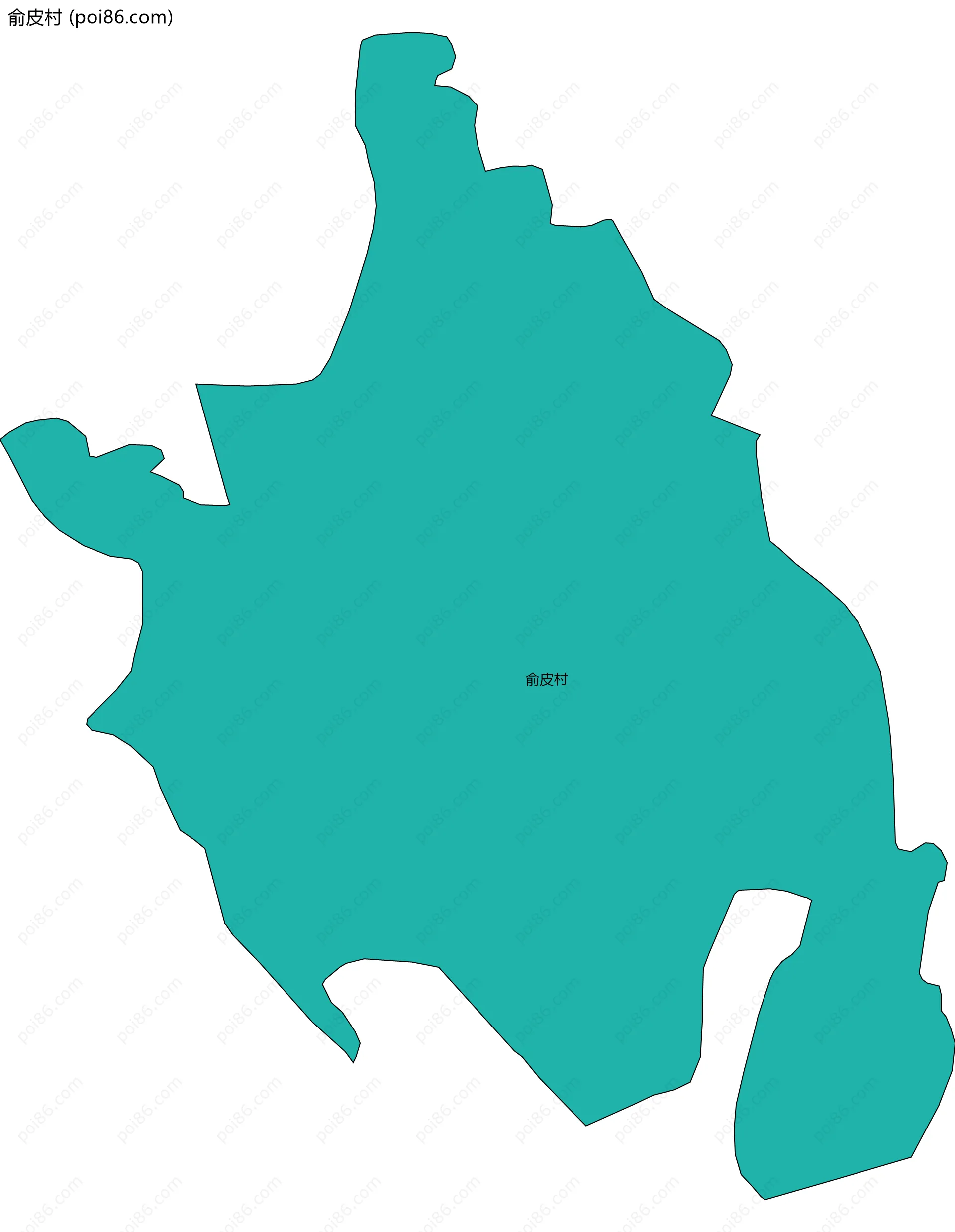 俞皮村边界地图