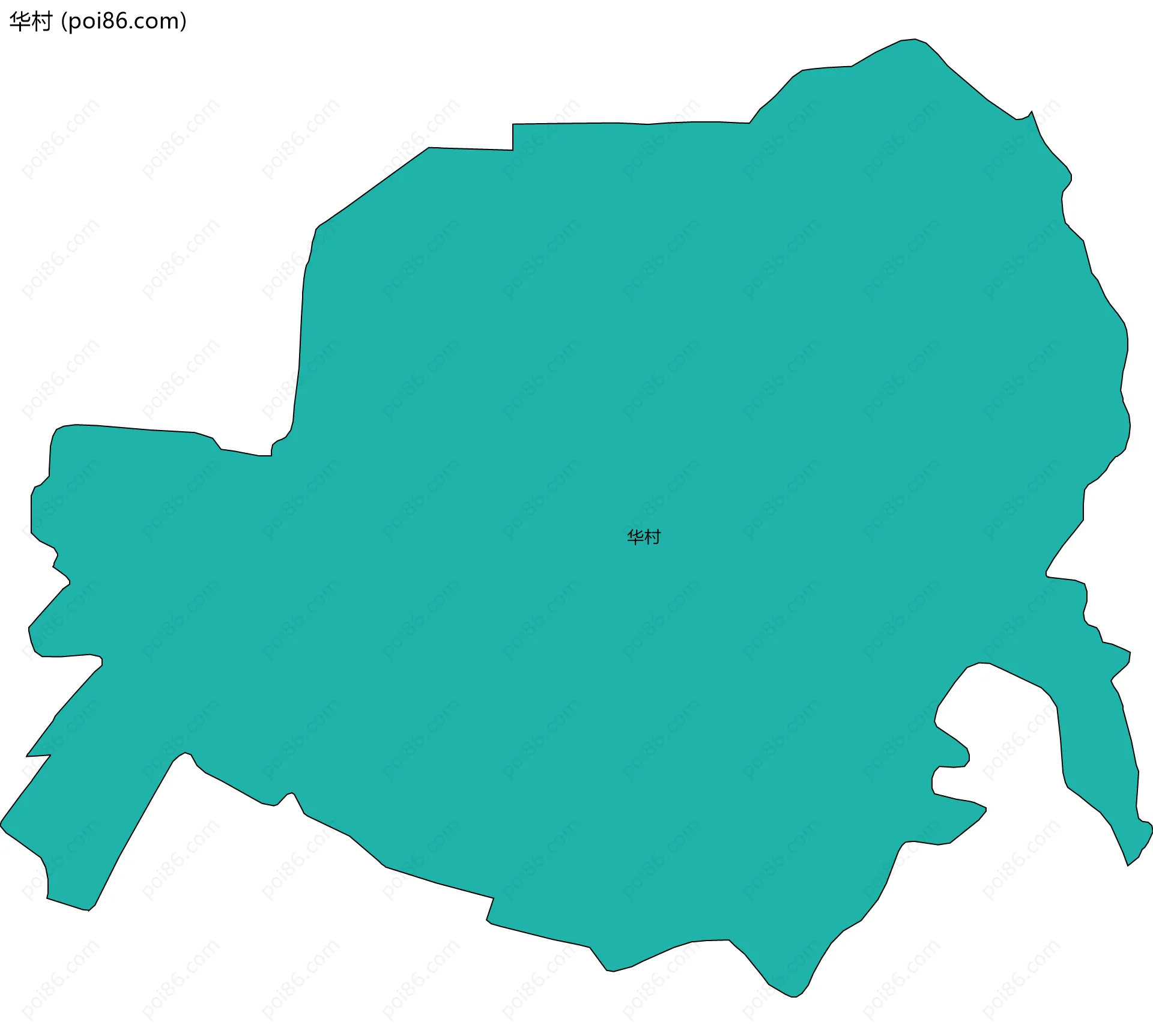 华村边界地图
