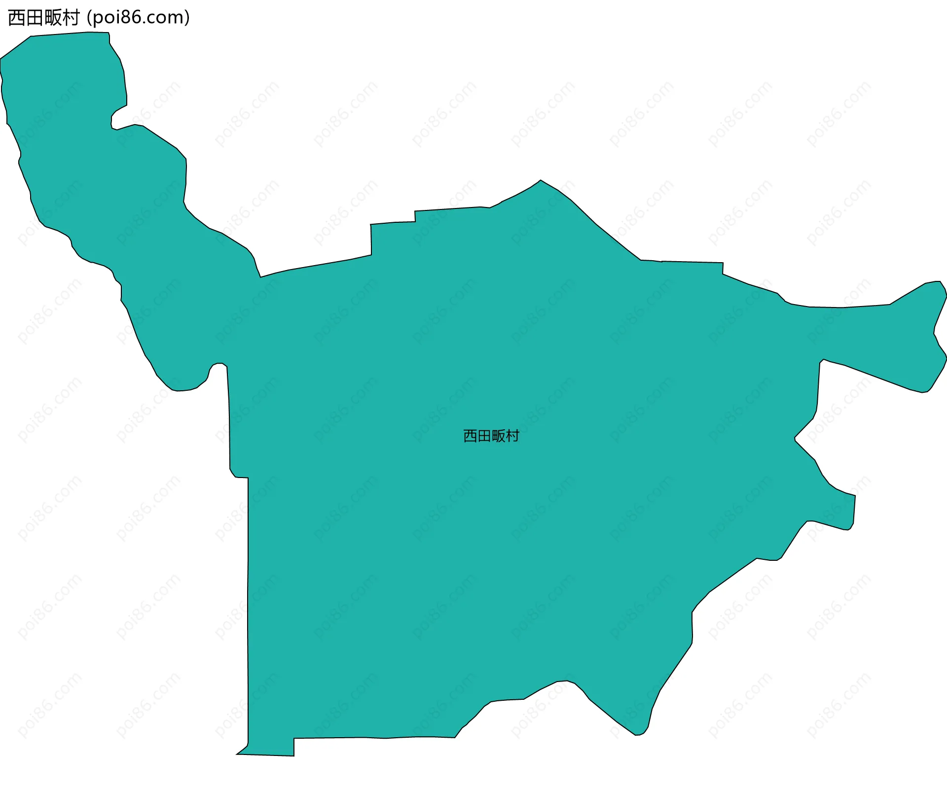 西田畈村边界地图