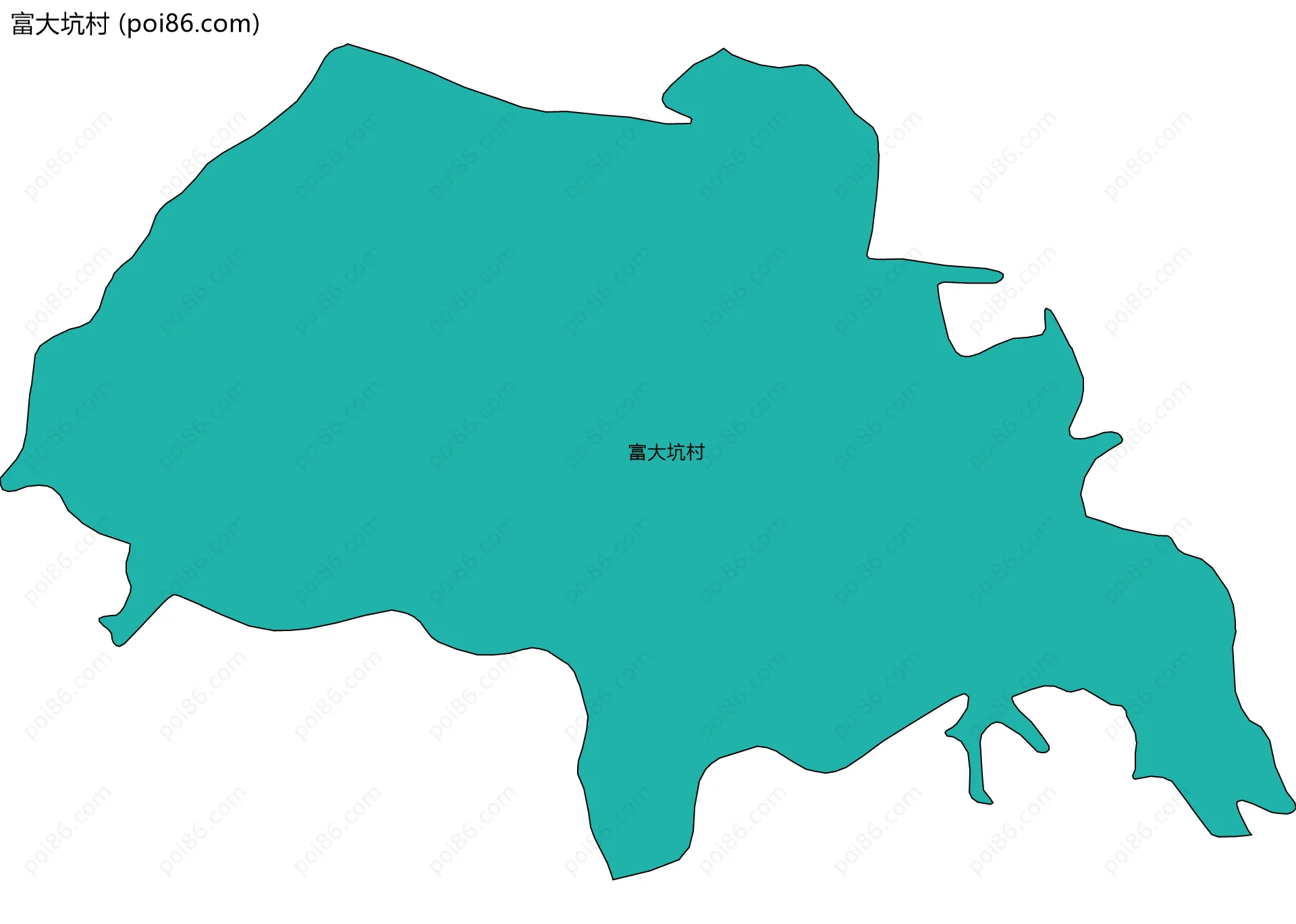 富大坑村边界地图