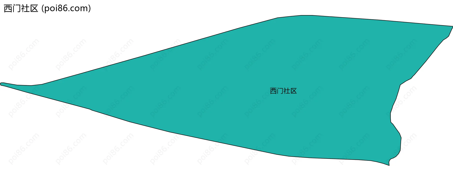 西门社区边界地图