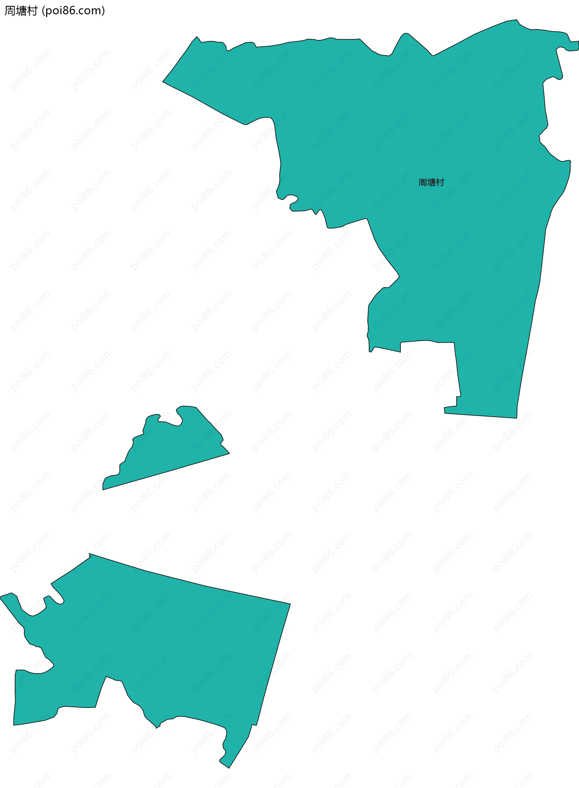 周塘村边界地图