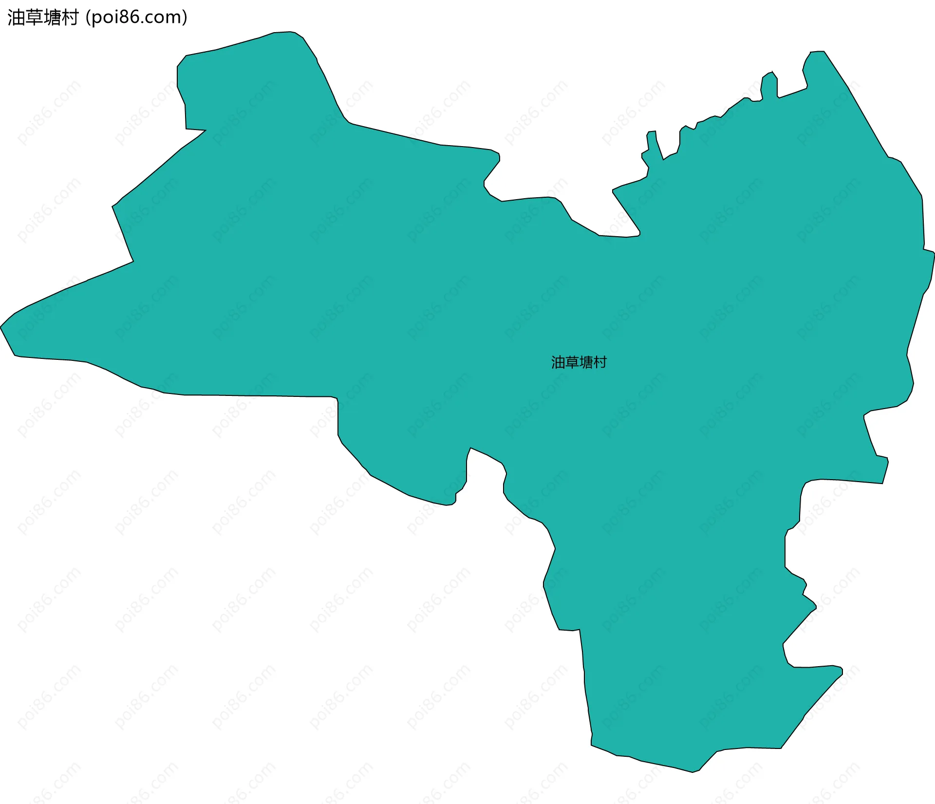 油草塘村边界地图
