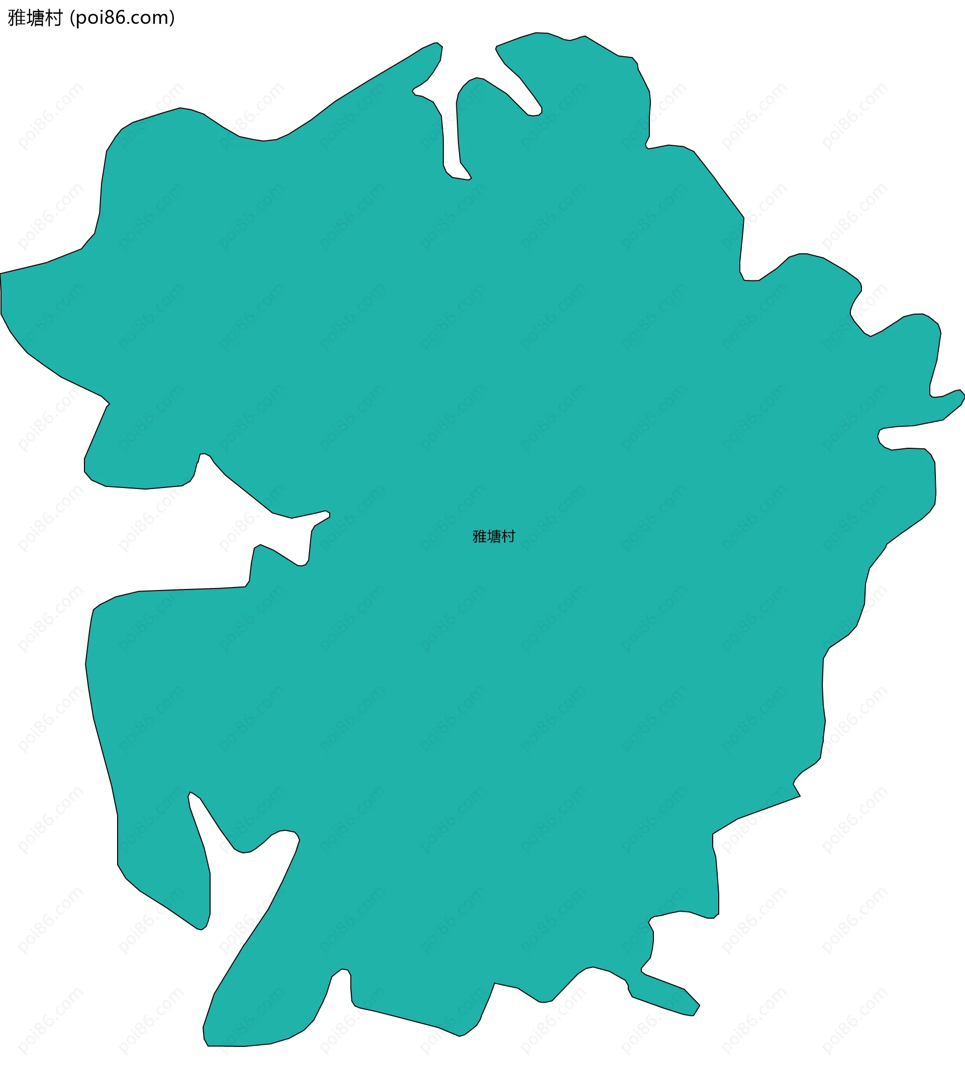 雅塘村边界地图