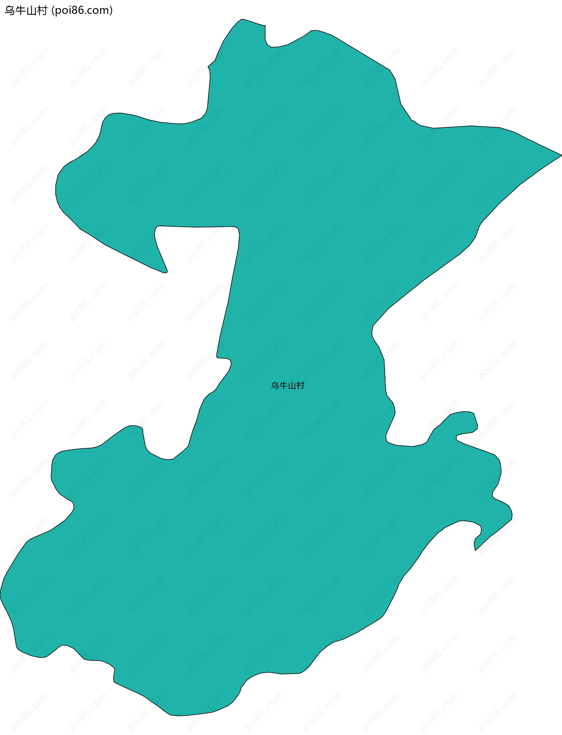 乌牛山村边界地图