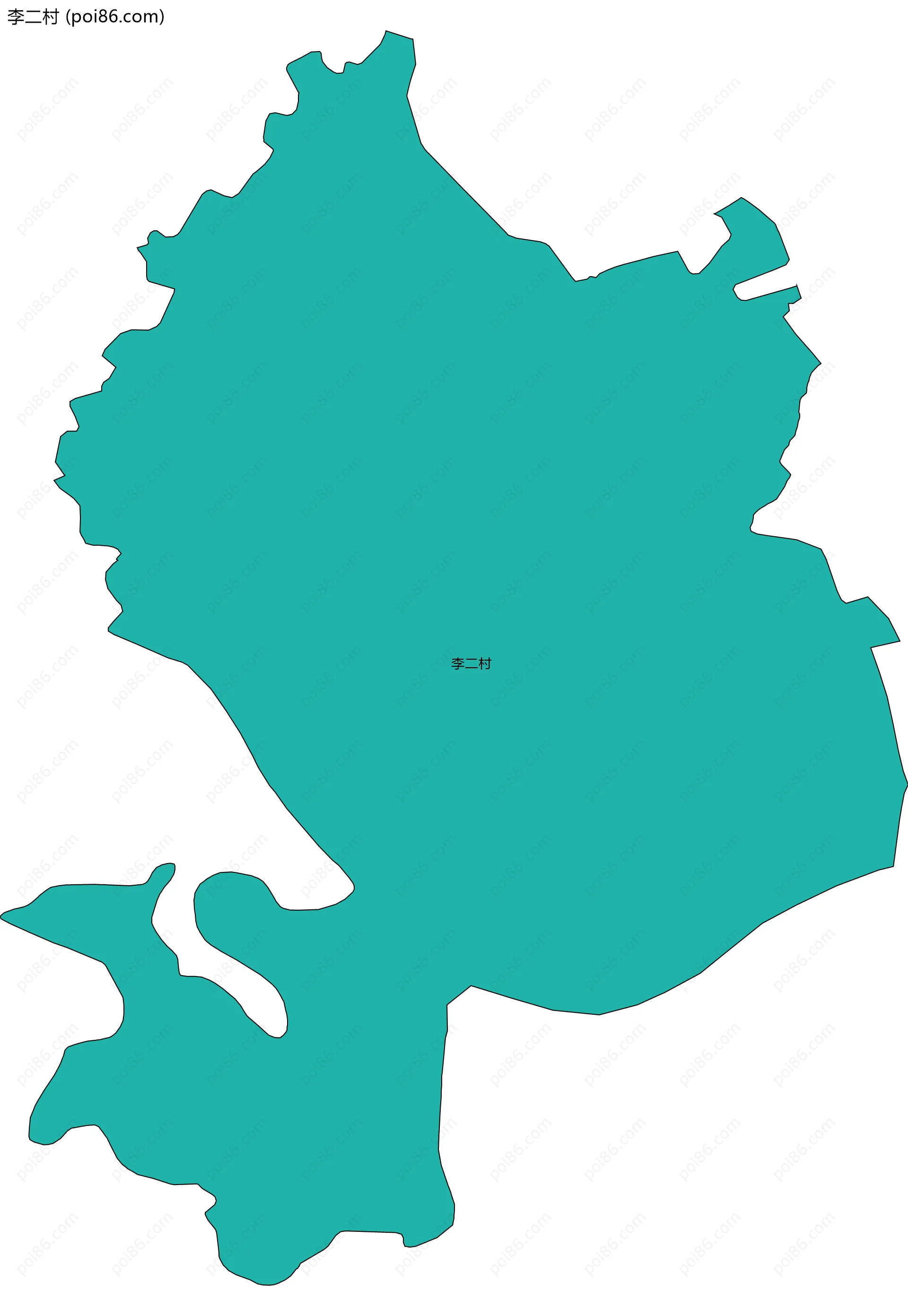 李二村边界地图