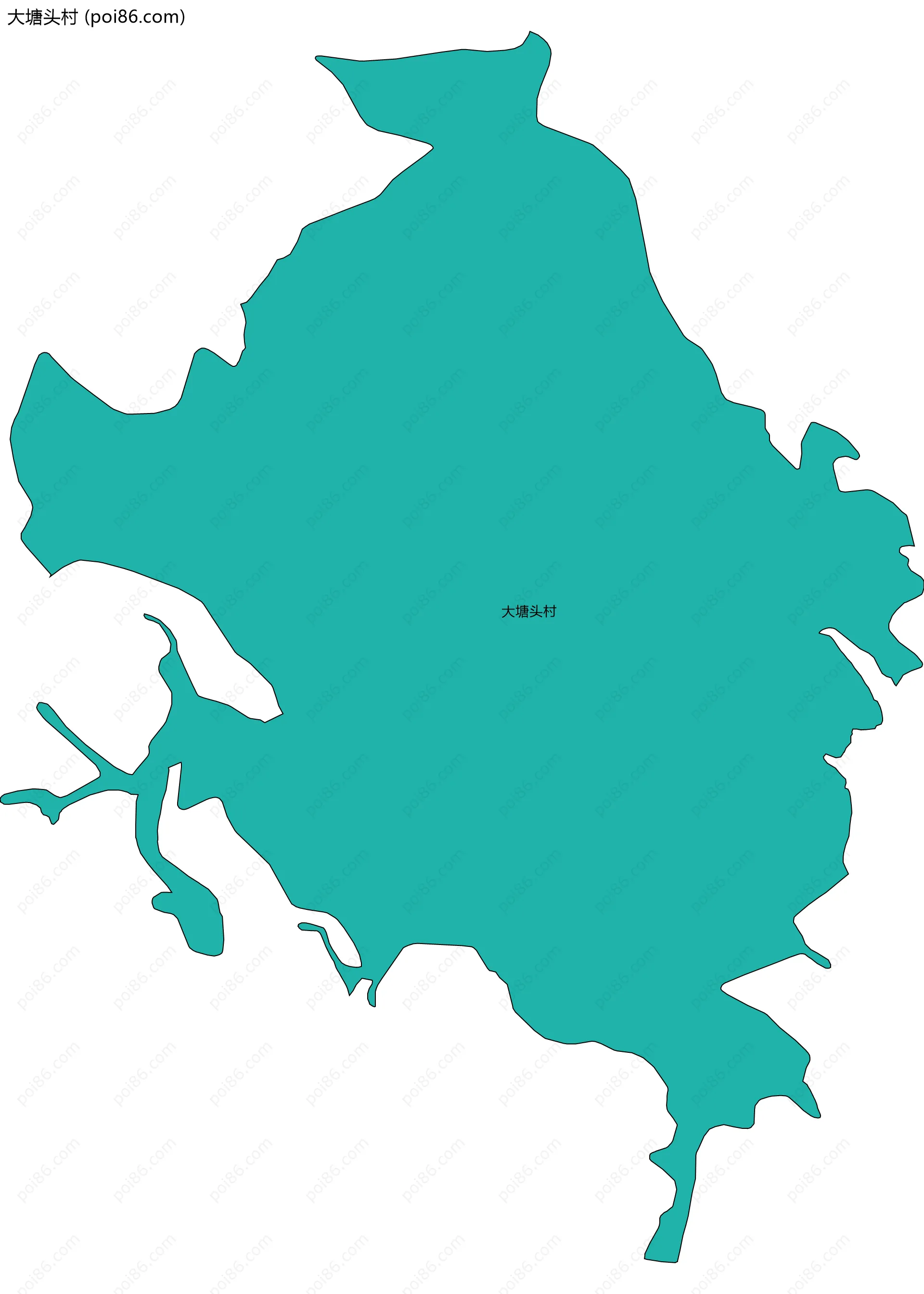 大塘头村边界地图