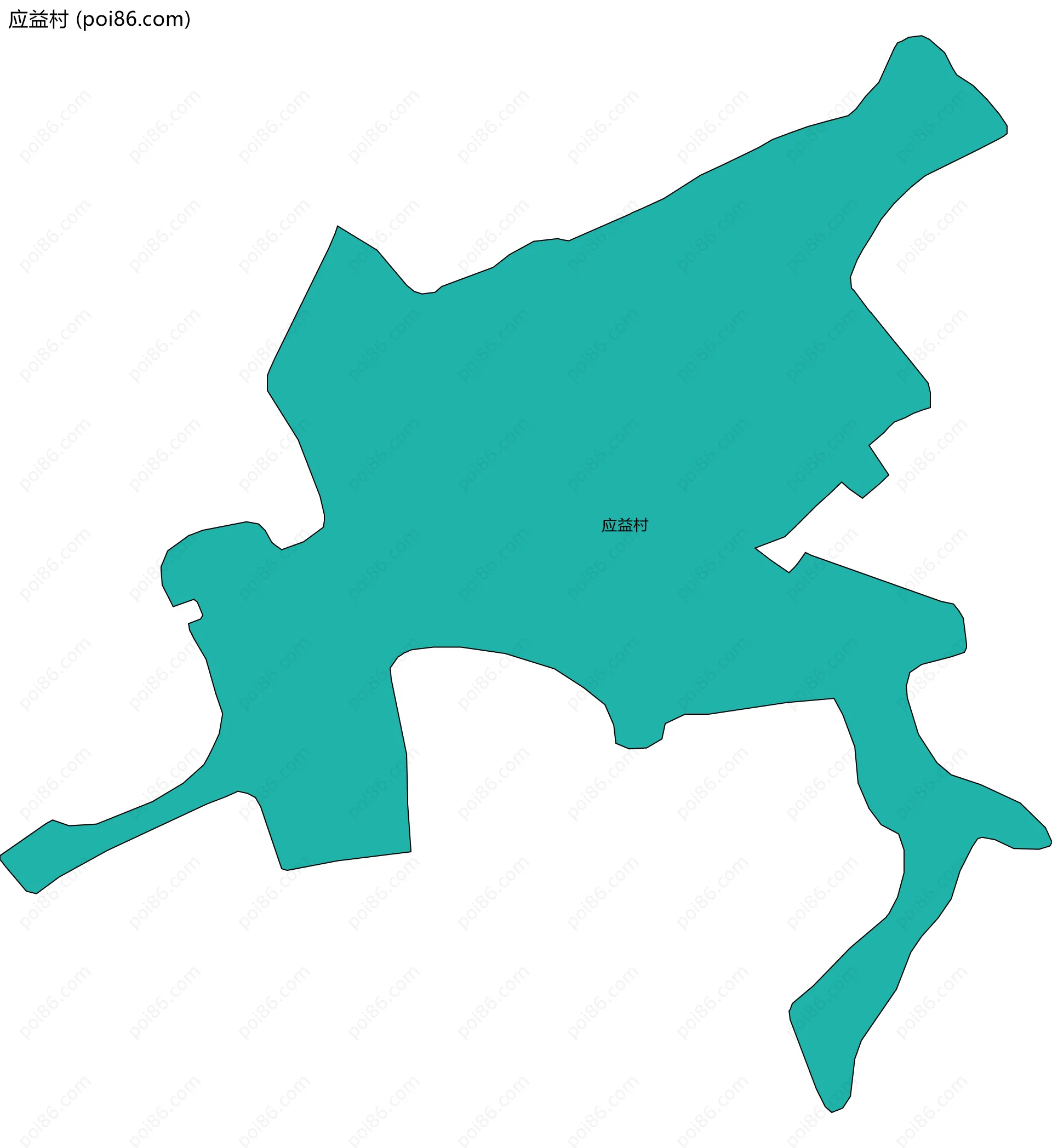 应益村边界地图