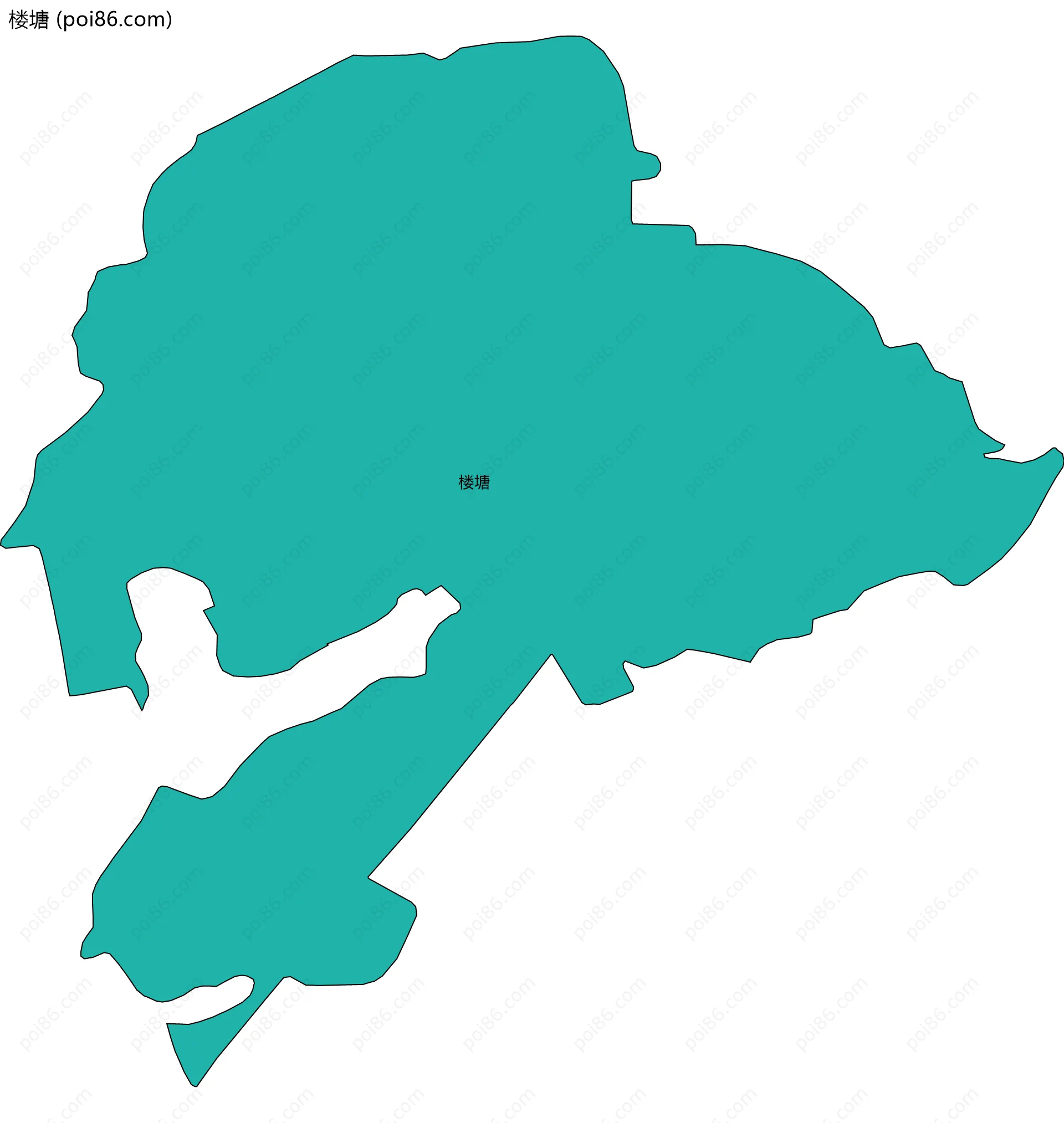 楼塘边界地图