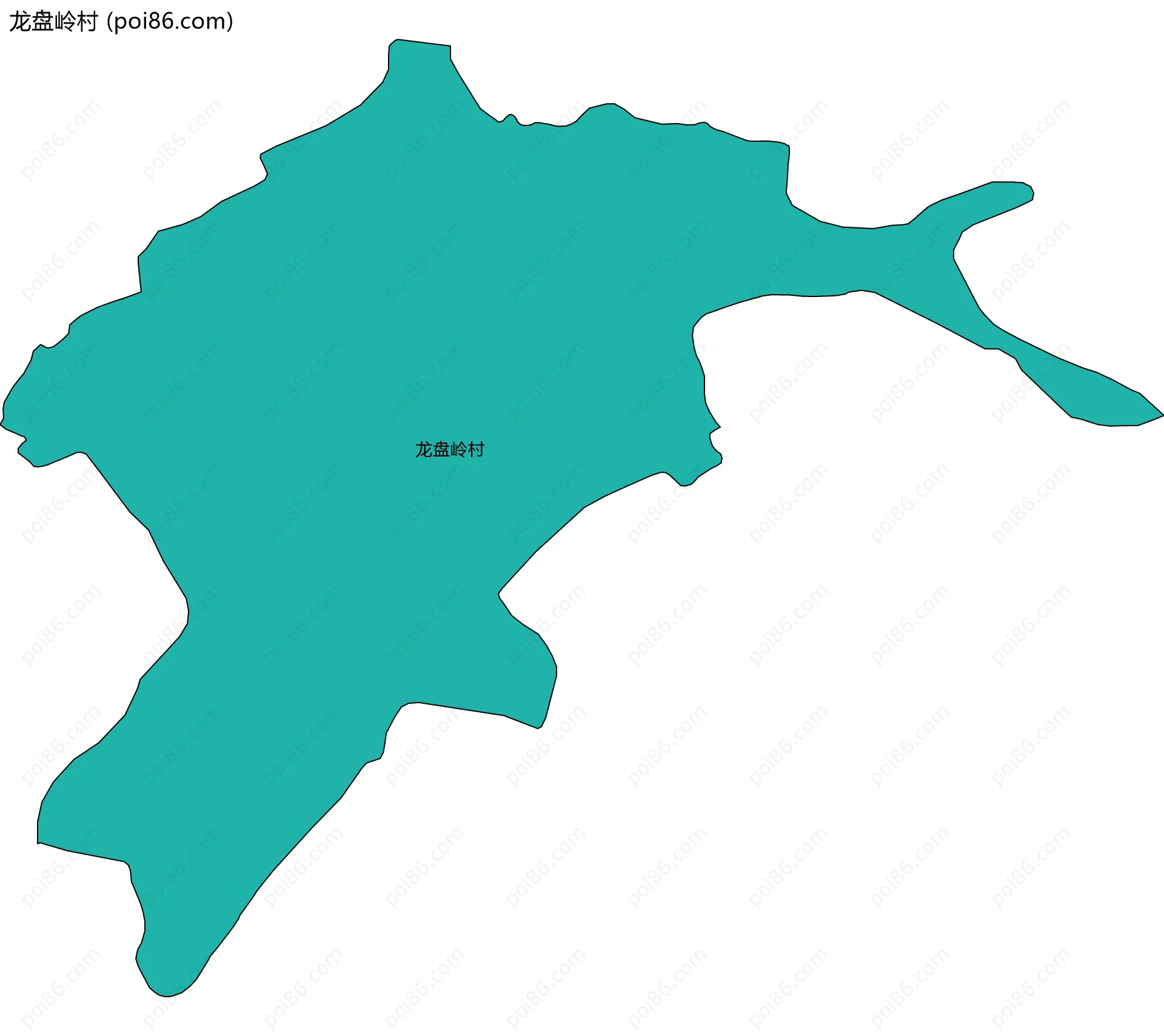 龙盘岭村边界地图