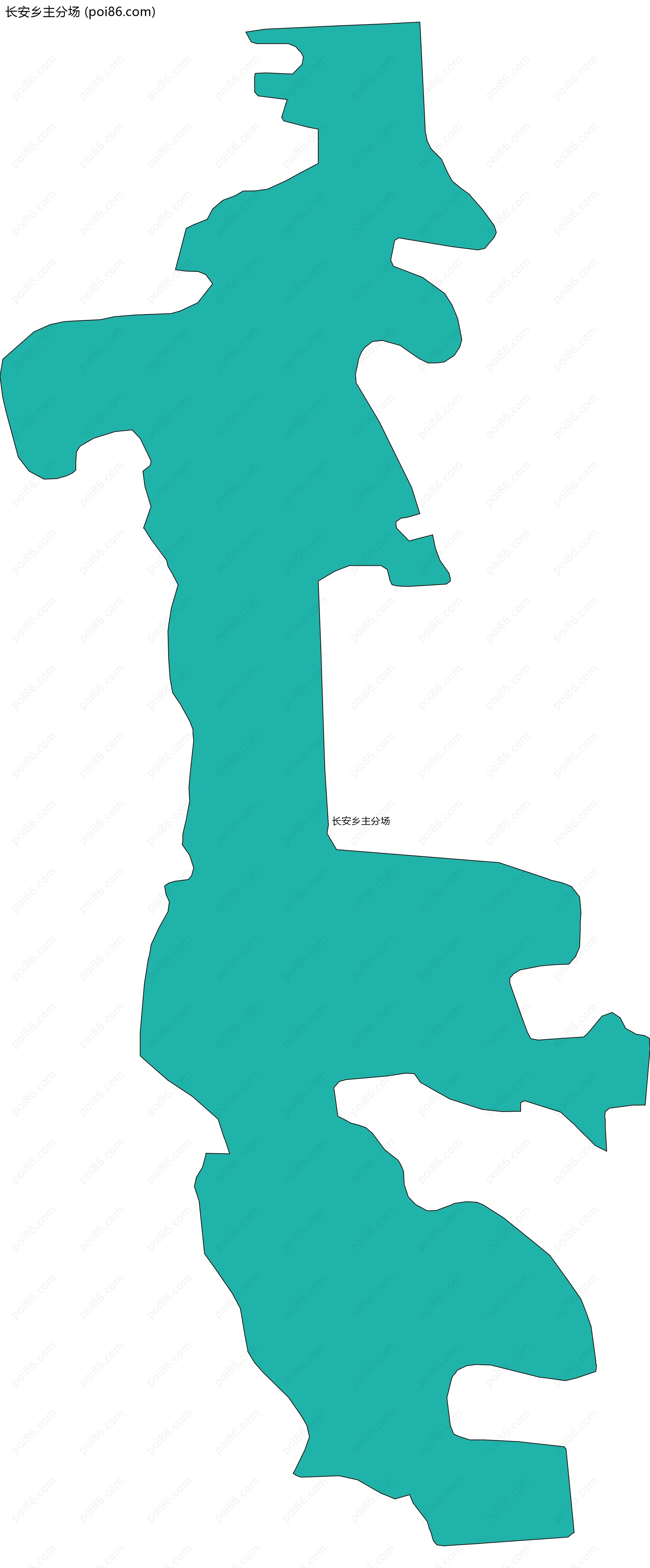 长安乡主分场边界地图