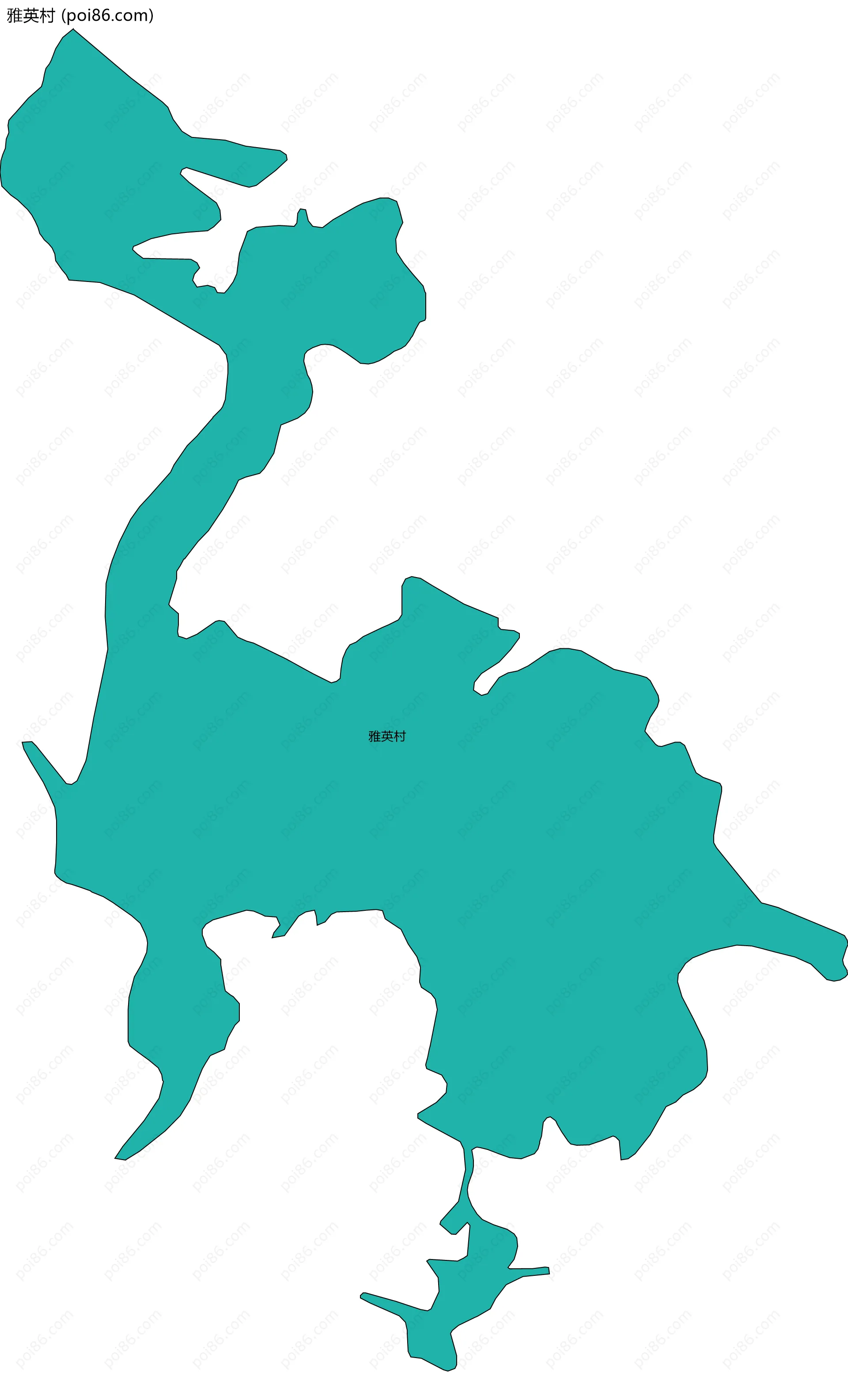 雅英村边界地图