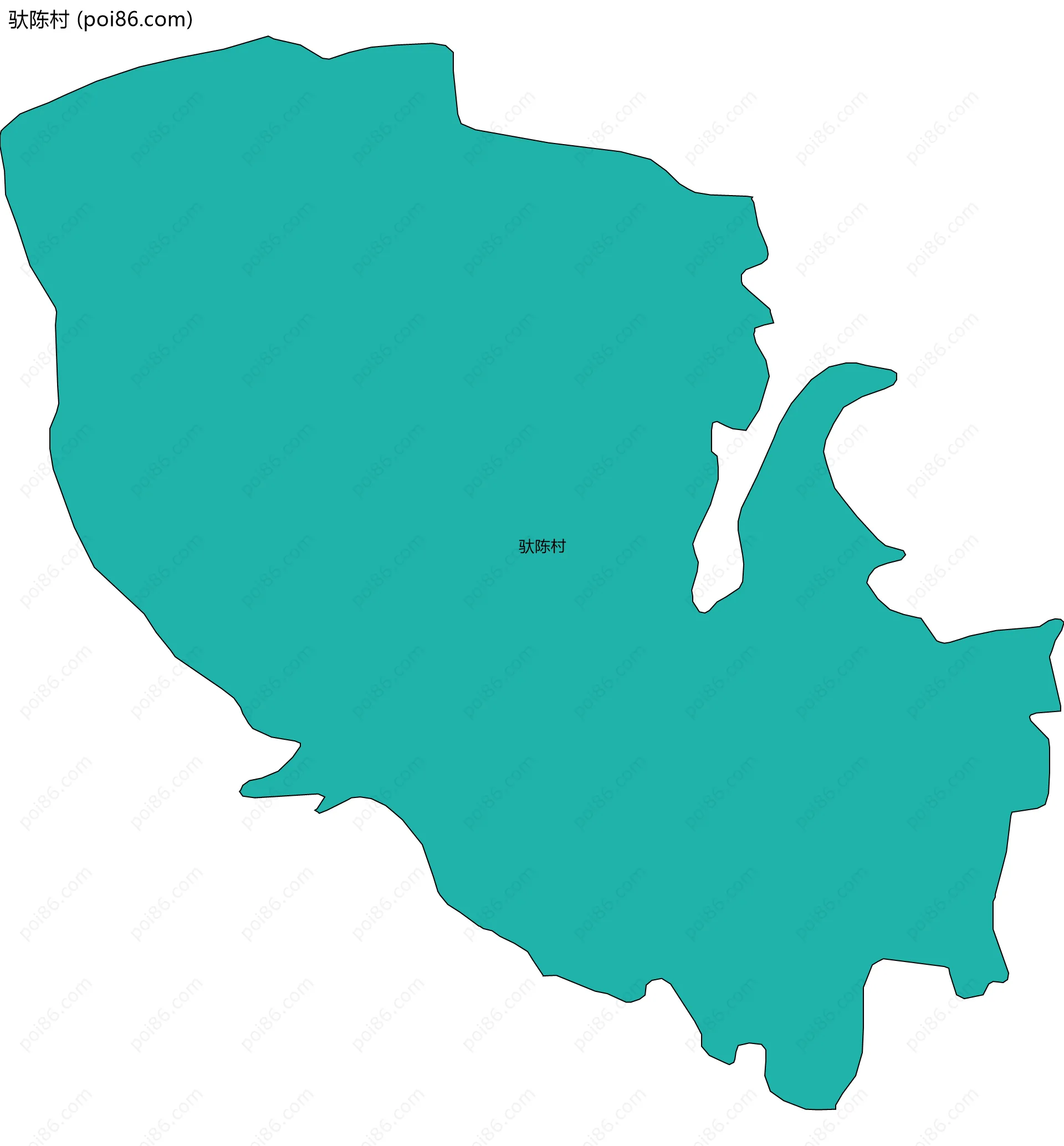 驮陈村边界地图