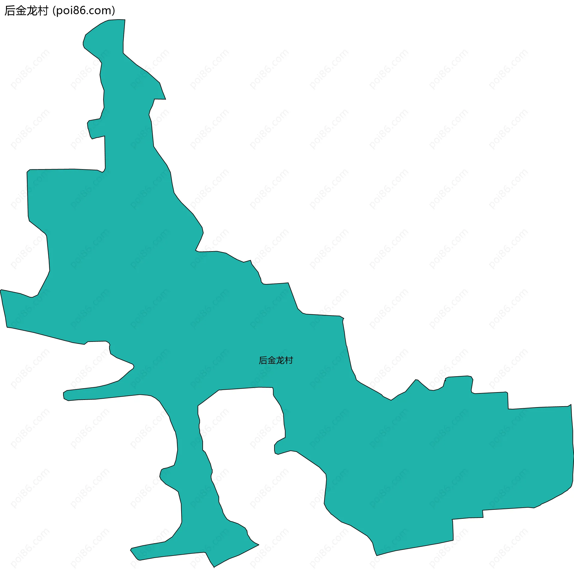 后金龙村边界地图