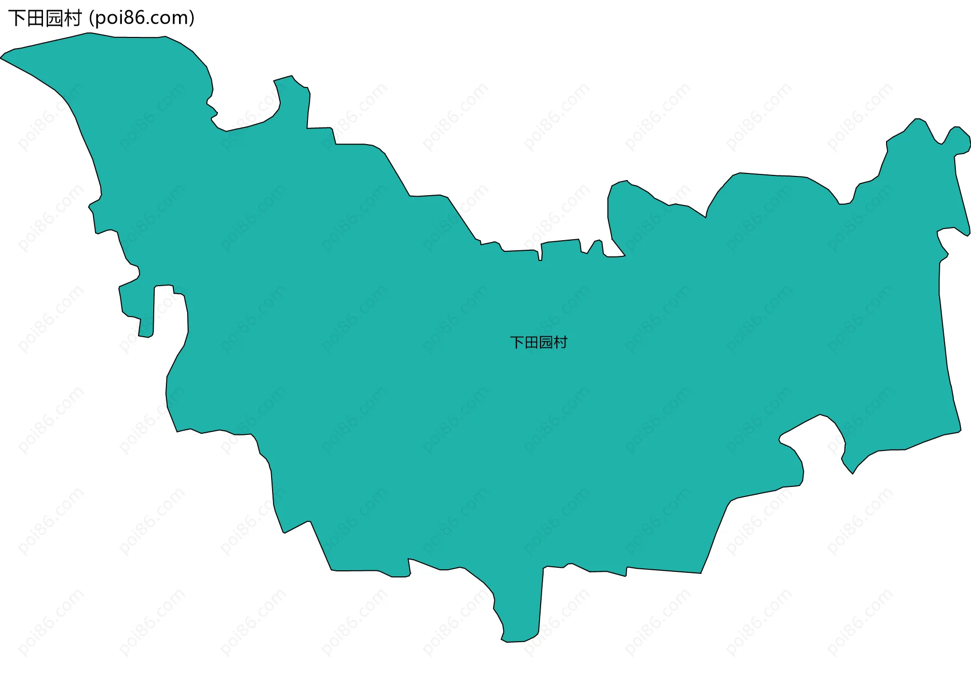 下田园村边界地图