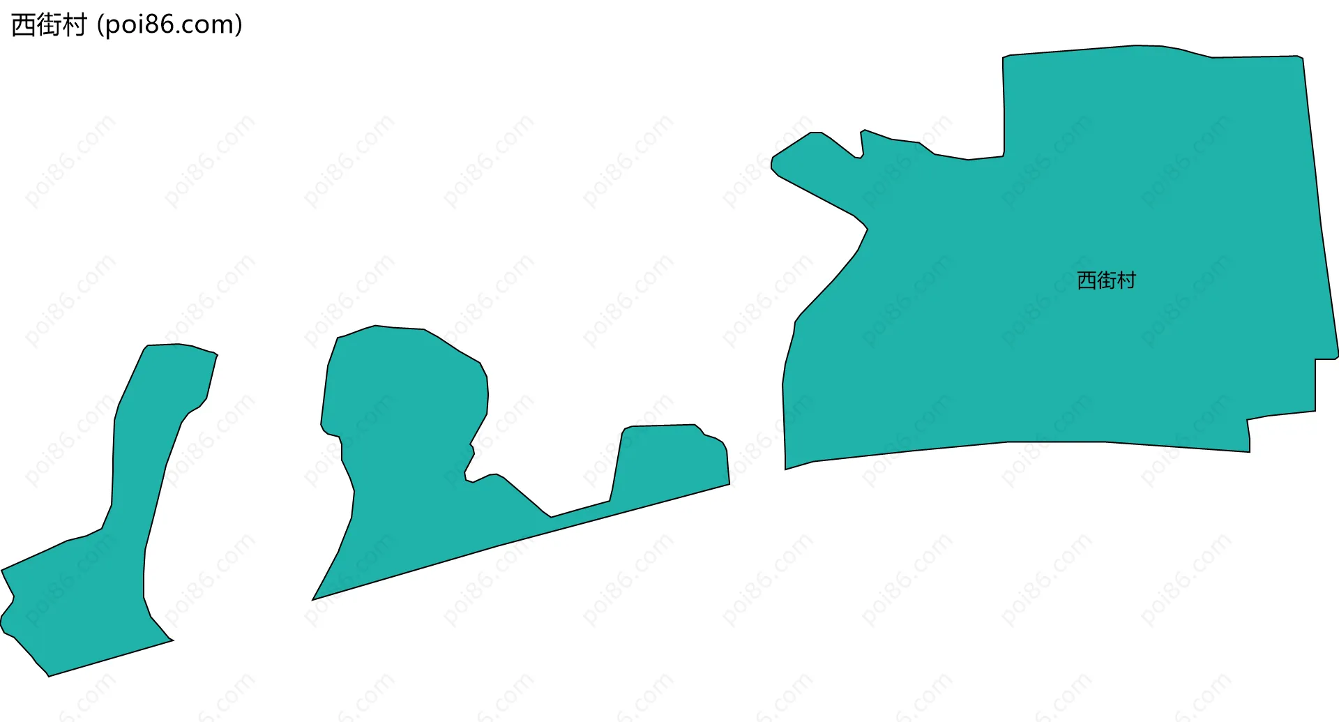 西街村边界地图