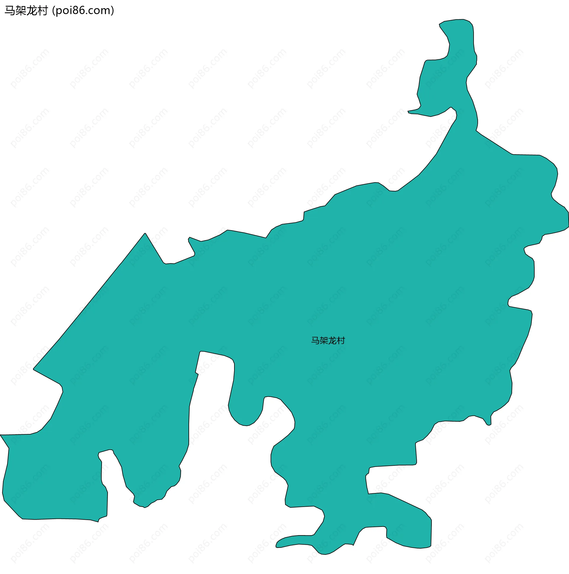 马架龙村边界地图