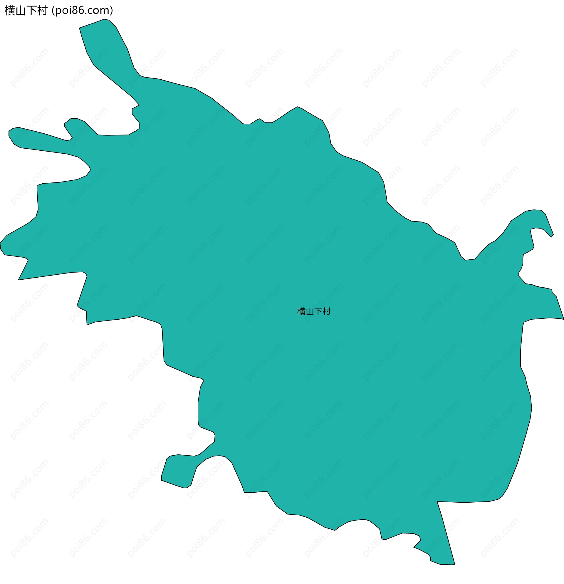 横山下村边界地图