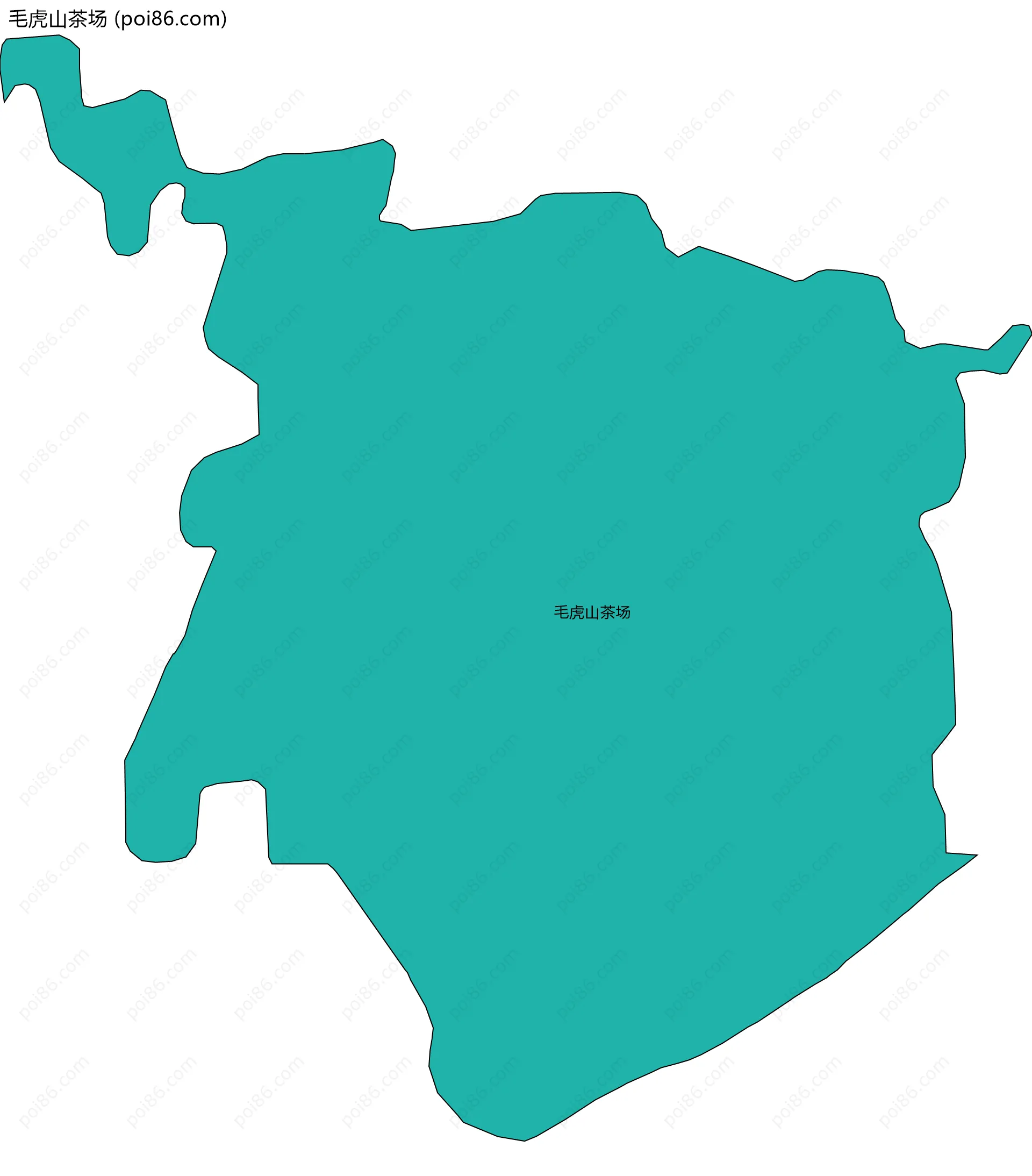 毛虎山茶场边界地图