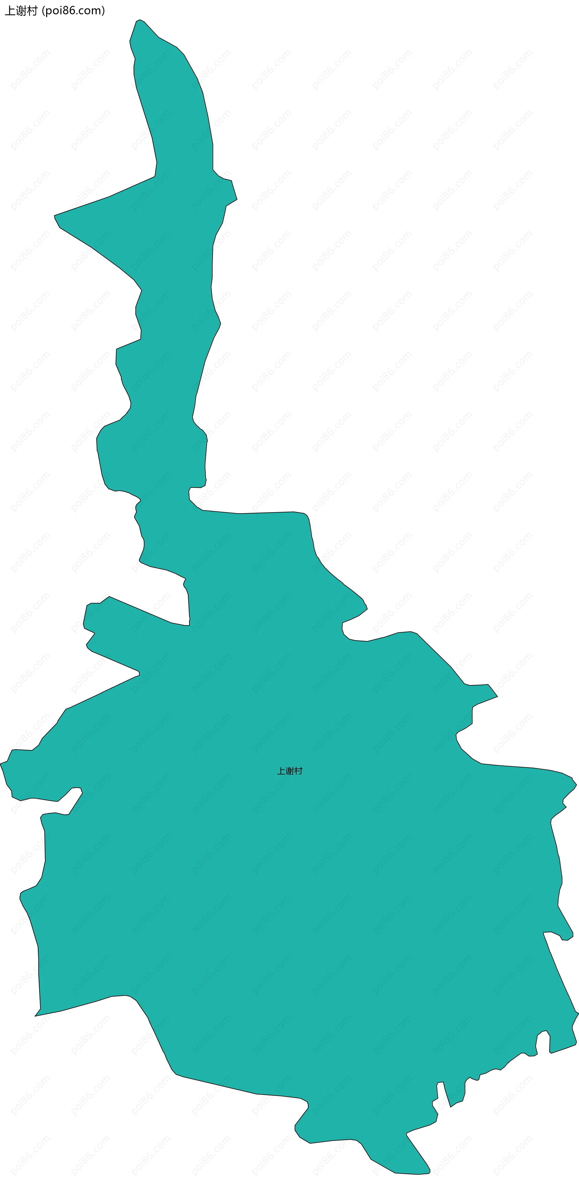上谢村边界地图