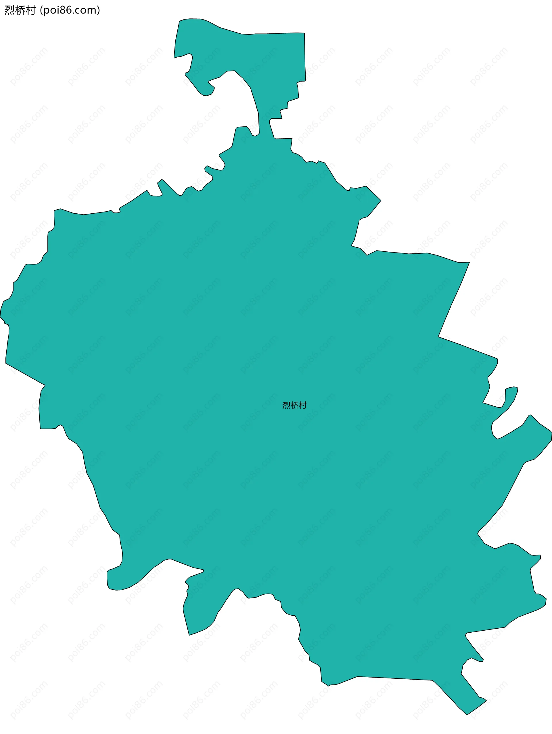 烈桥村边界地图