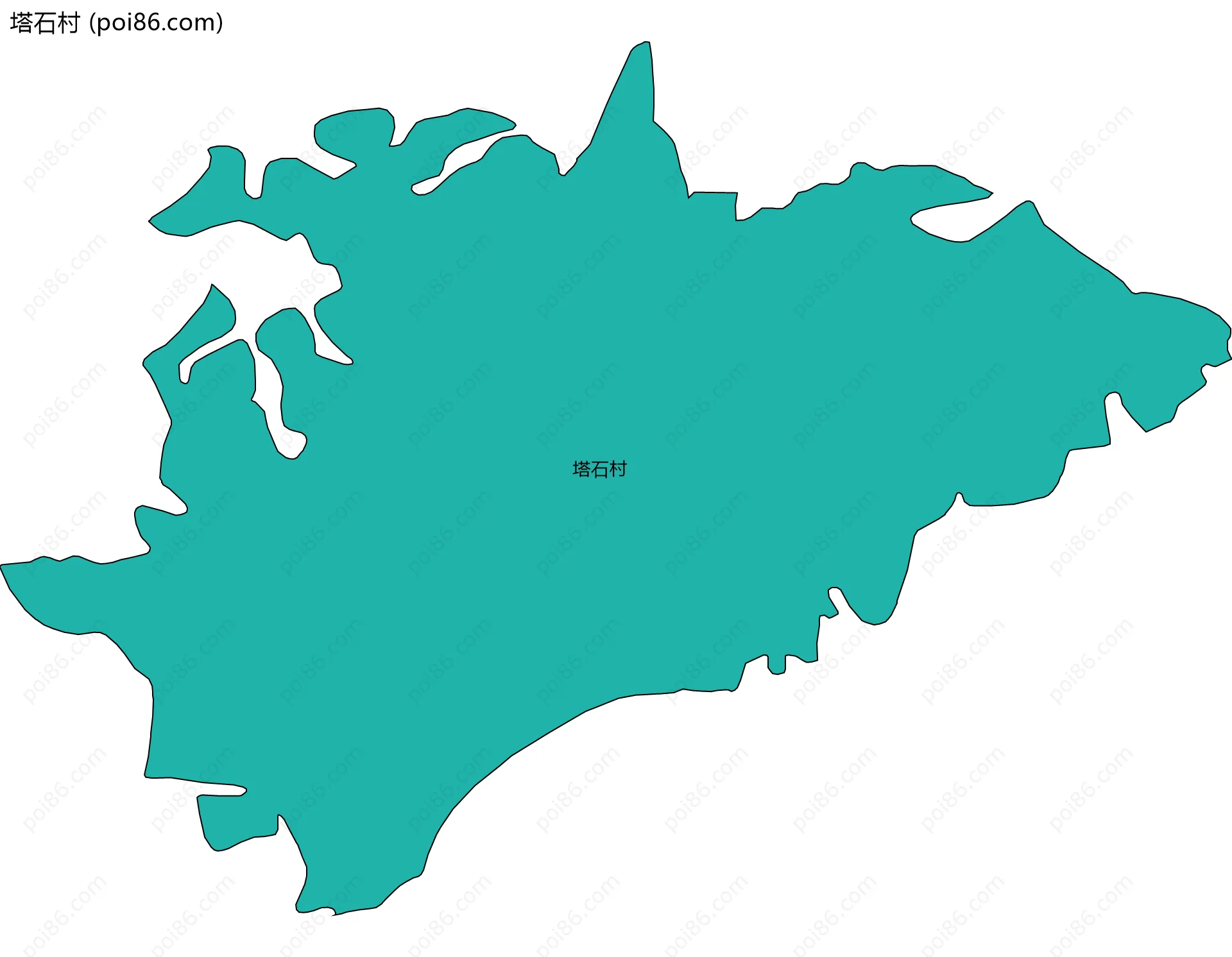 塔石村边界地图