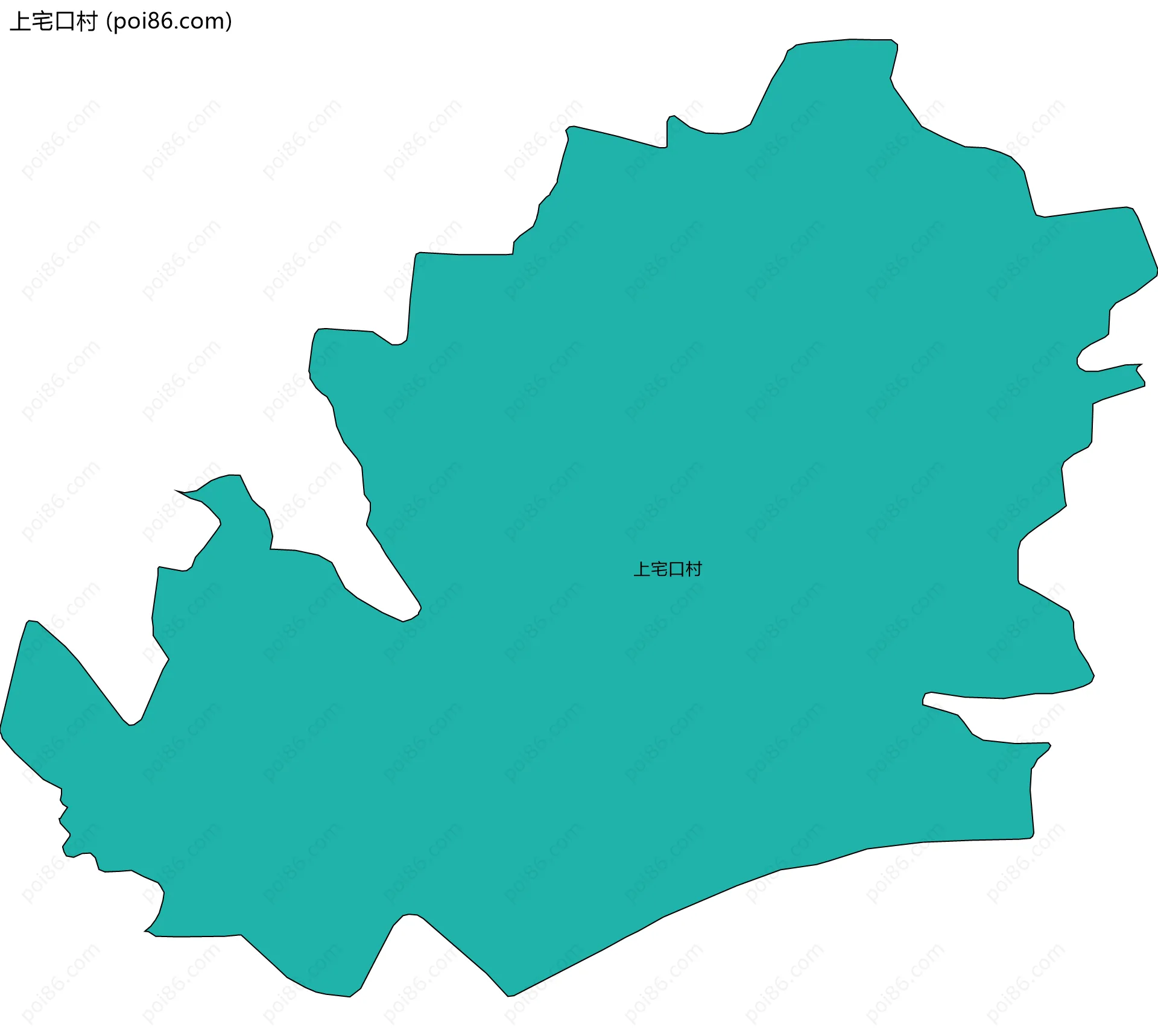 上宅口村边界地图