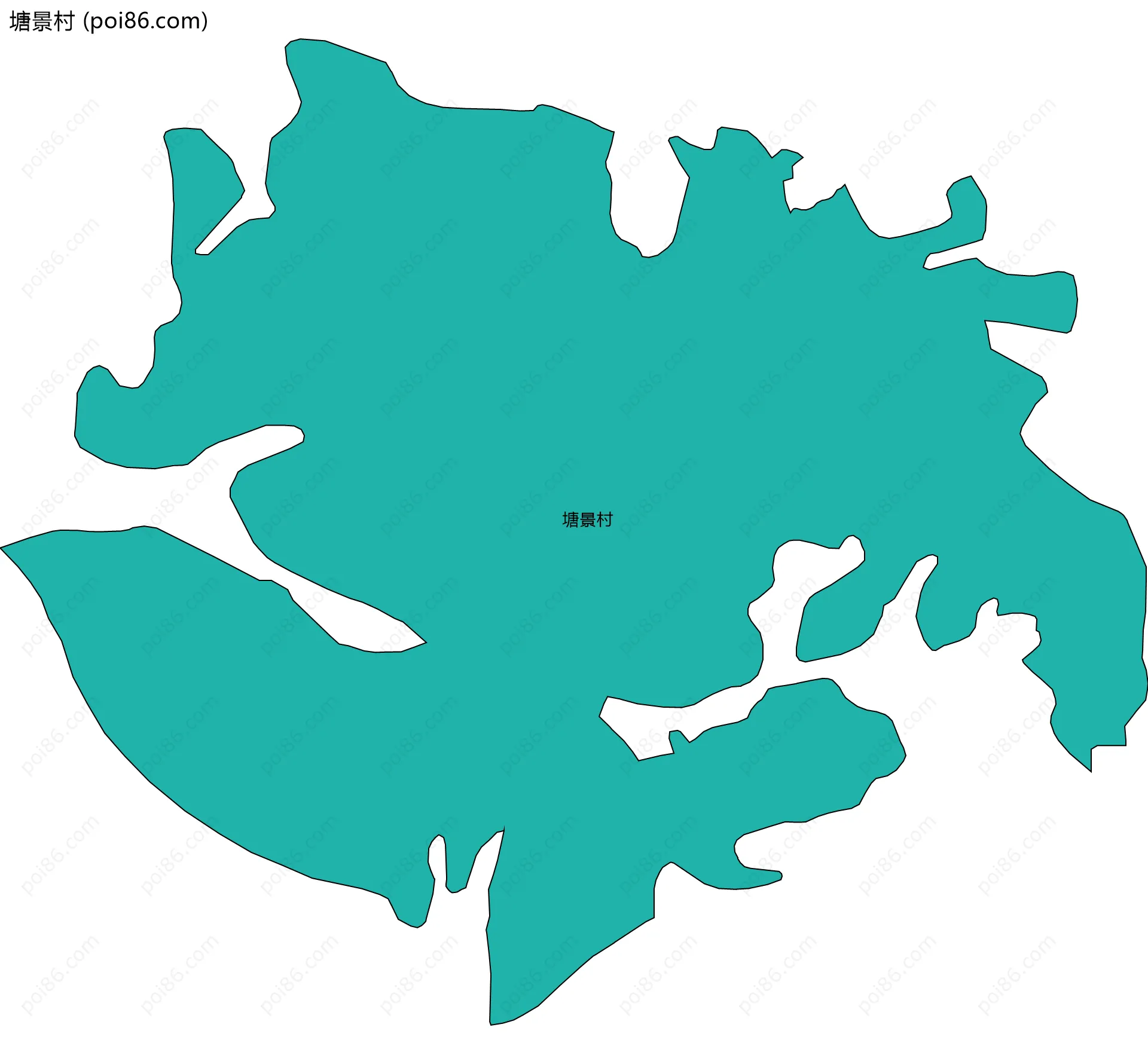 塘景村边界地图