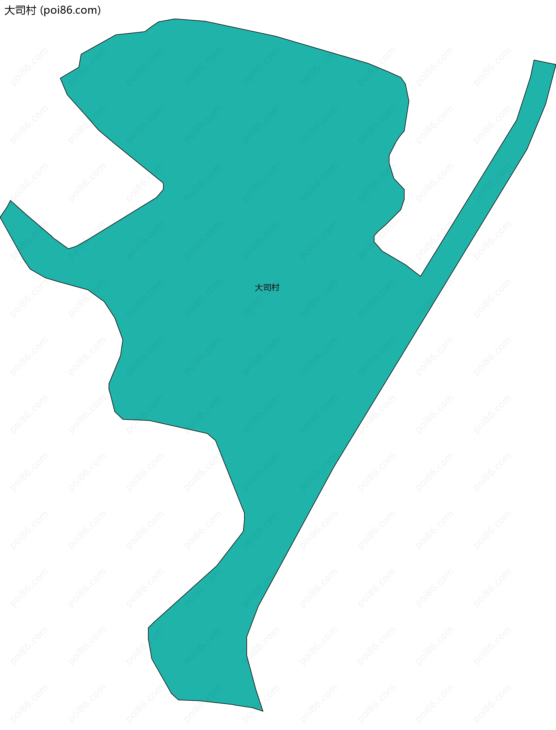 大司村边界地图