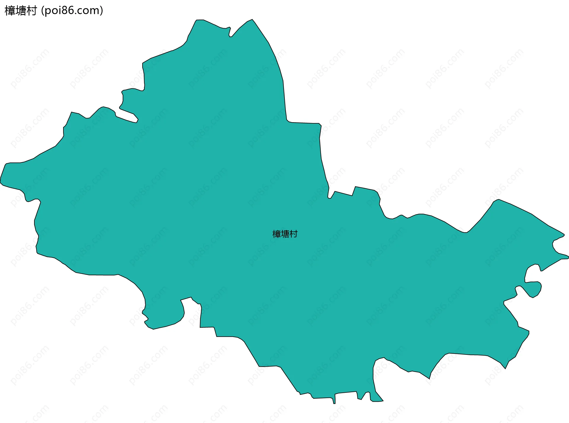 樟塘村边界地图