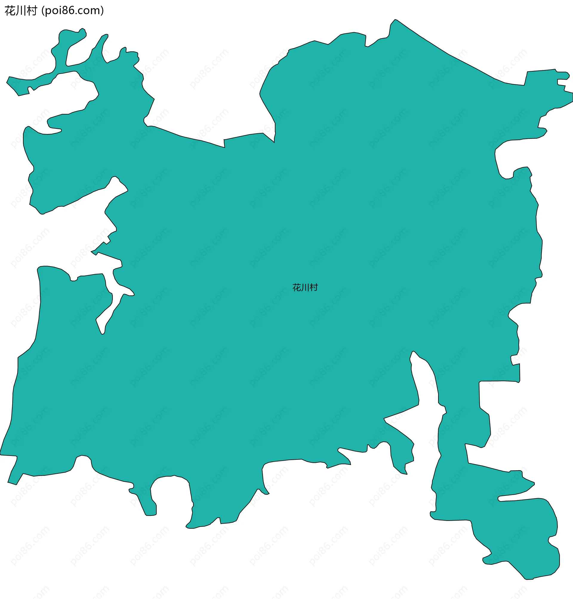 花川村边界地图