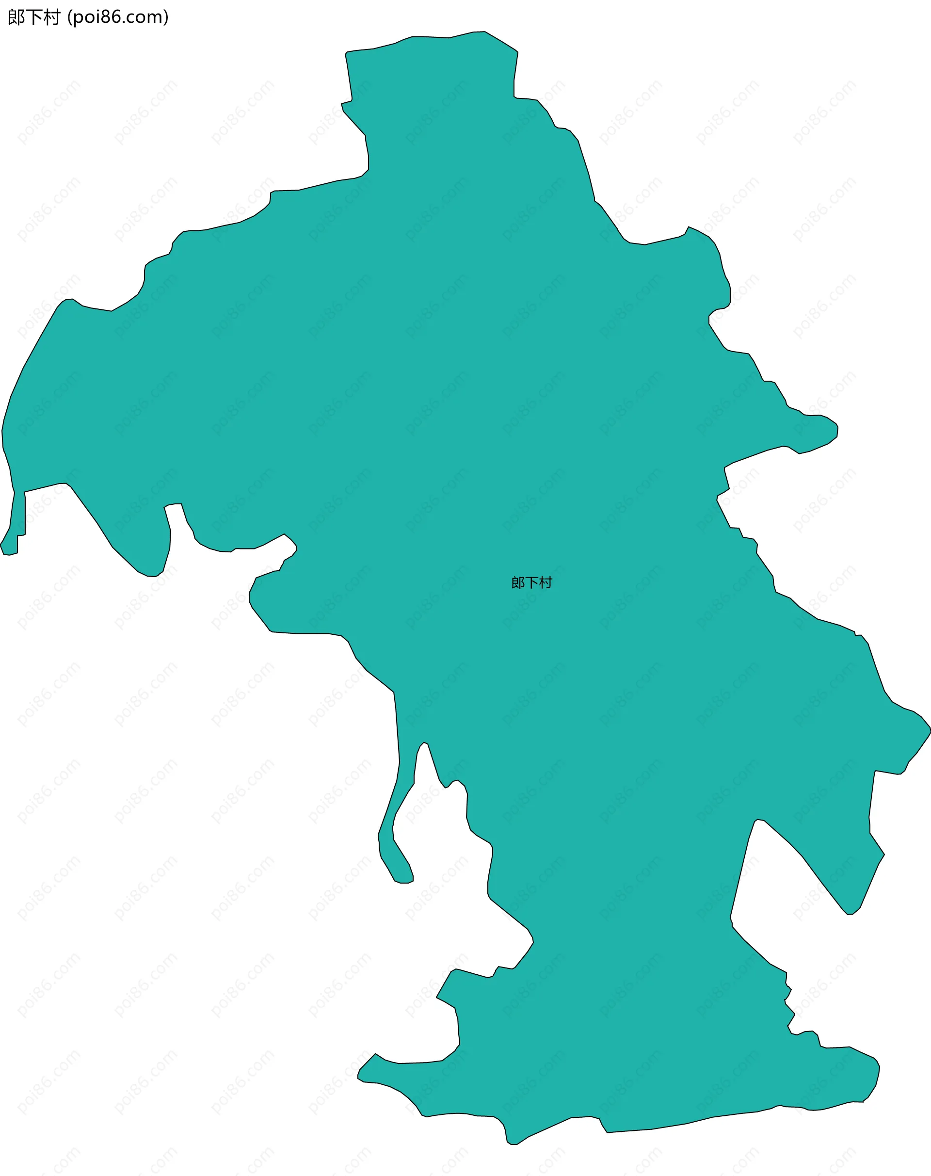 郎下村边界地图