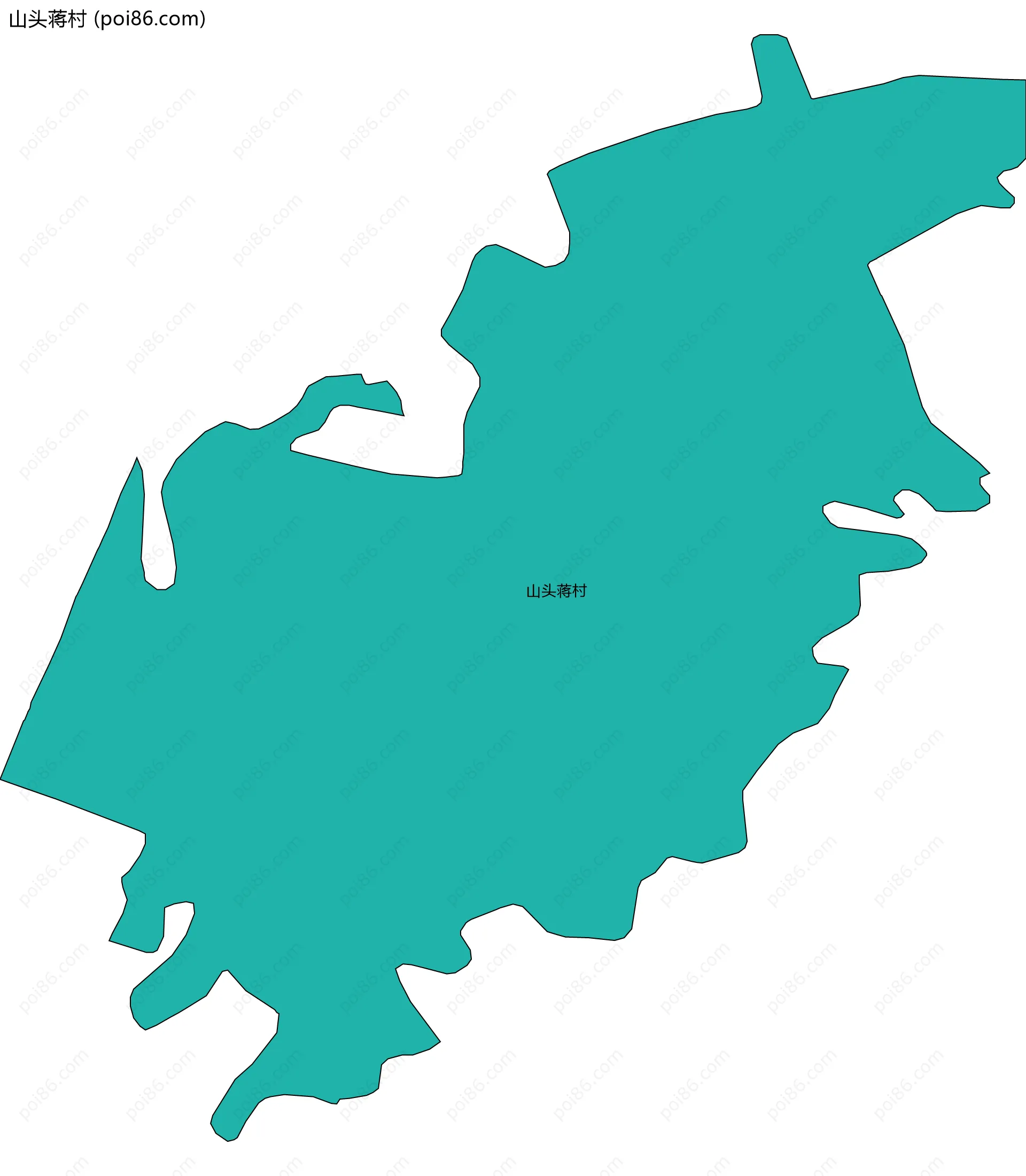 山头蒋村边界地图